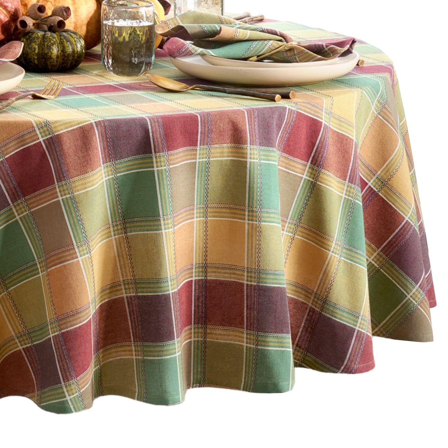 Autumn Acres Plaid Tablecloth