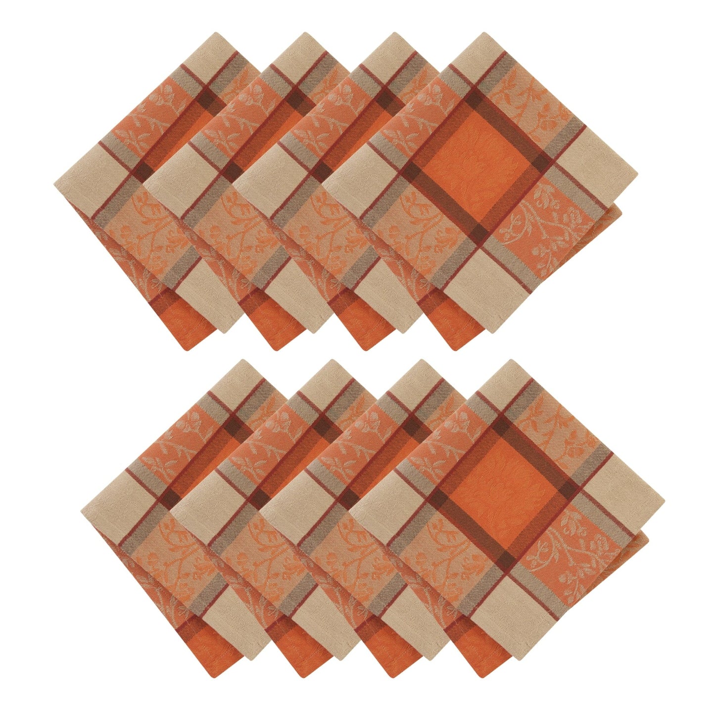 Autumnal Harvest Jacquard Napkins, Set of 8