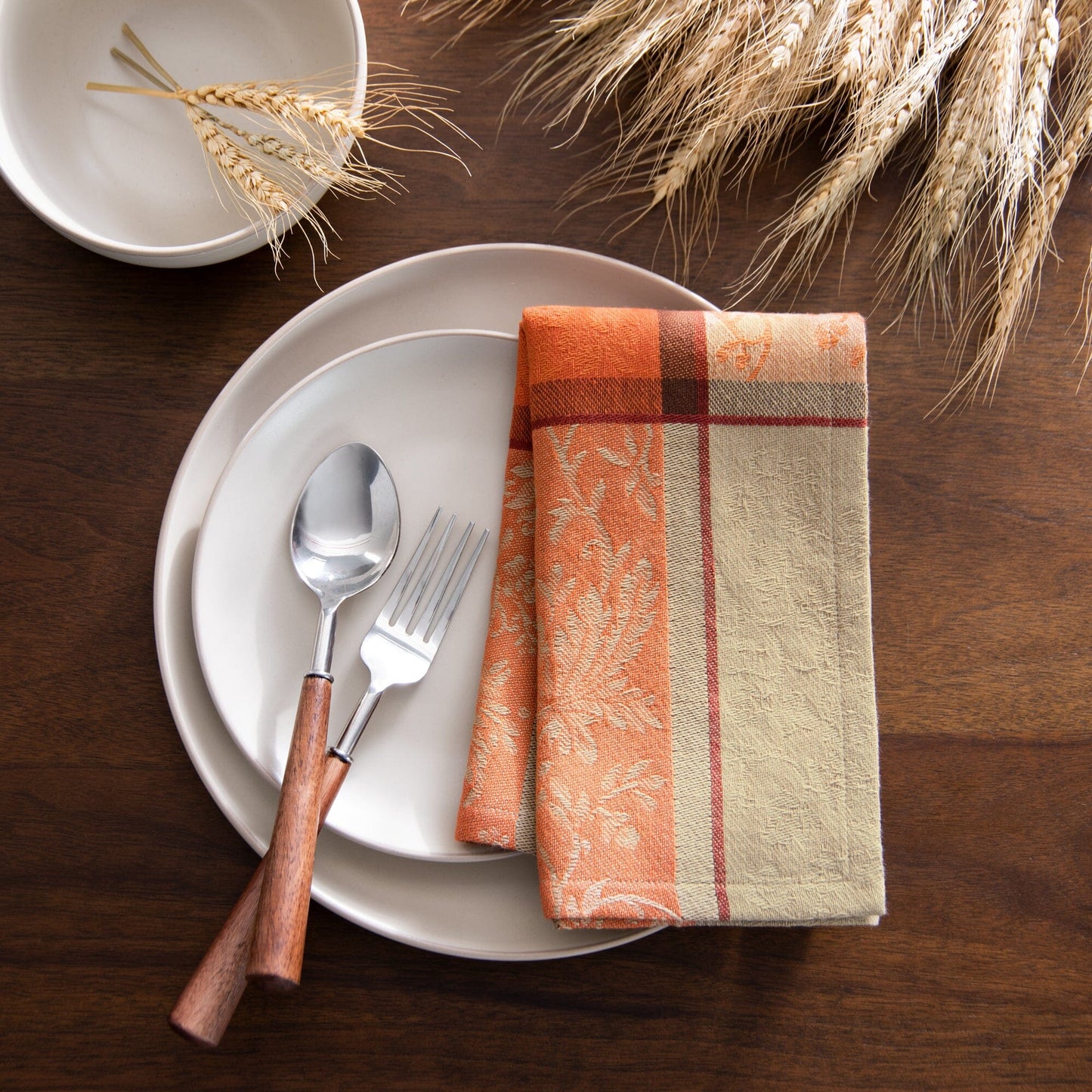 Autumnal Harvest Jacquard Napkins, Set of 8