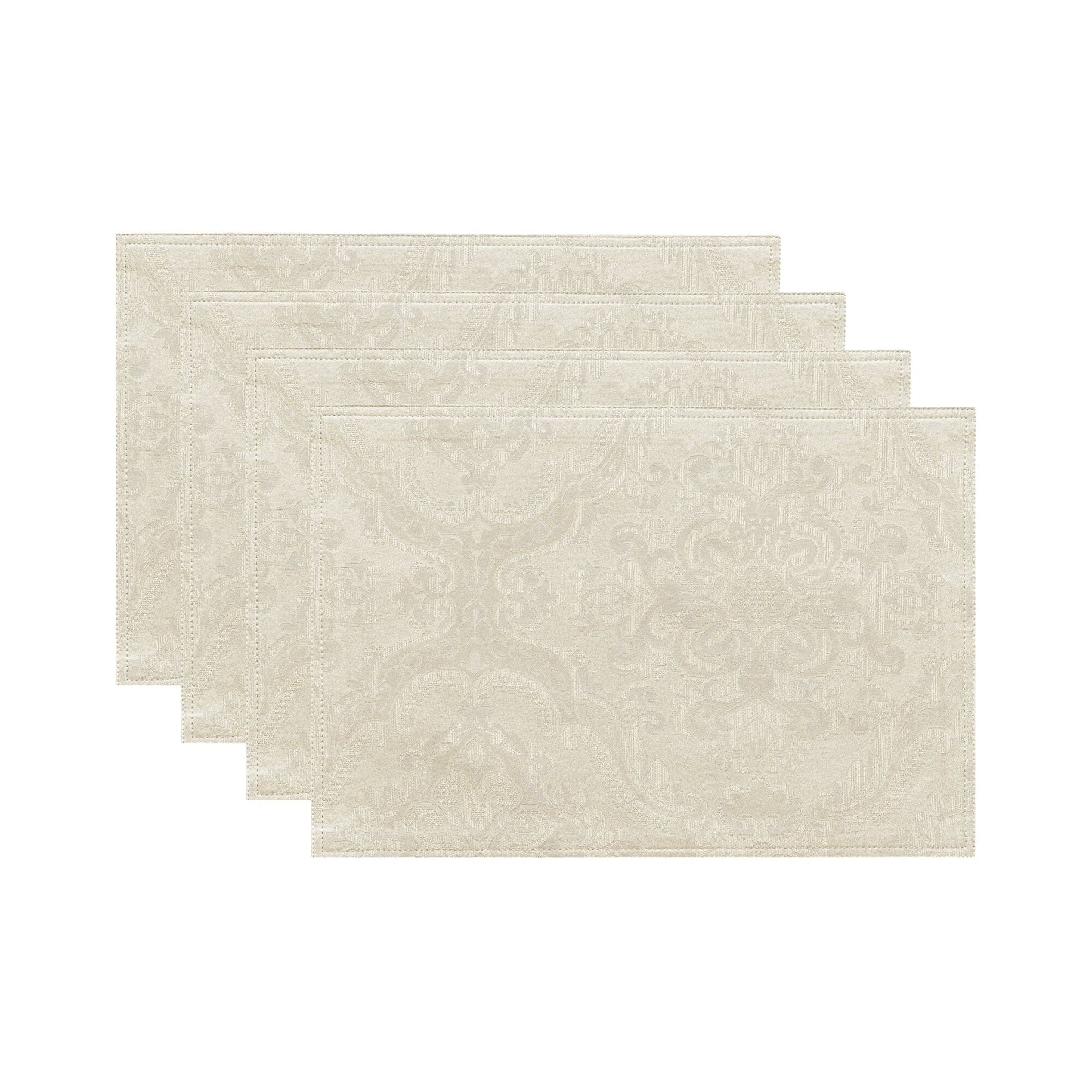 Caiden Elegance Damask - Manteles individuales resistentes al agua y a las manchas, juego de 4