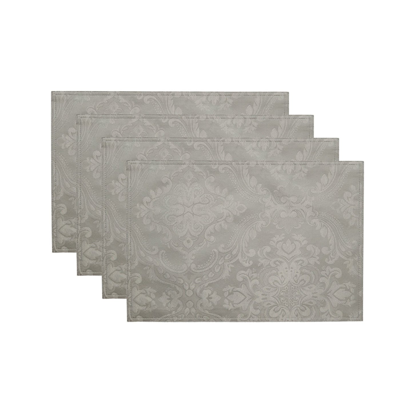 Caiden Elegance Damask - Manteles individuales resistentes al agua y a las manchas, juego de 4