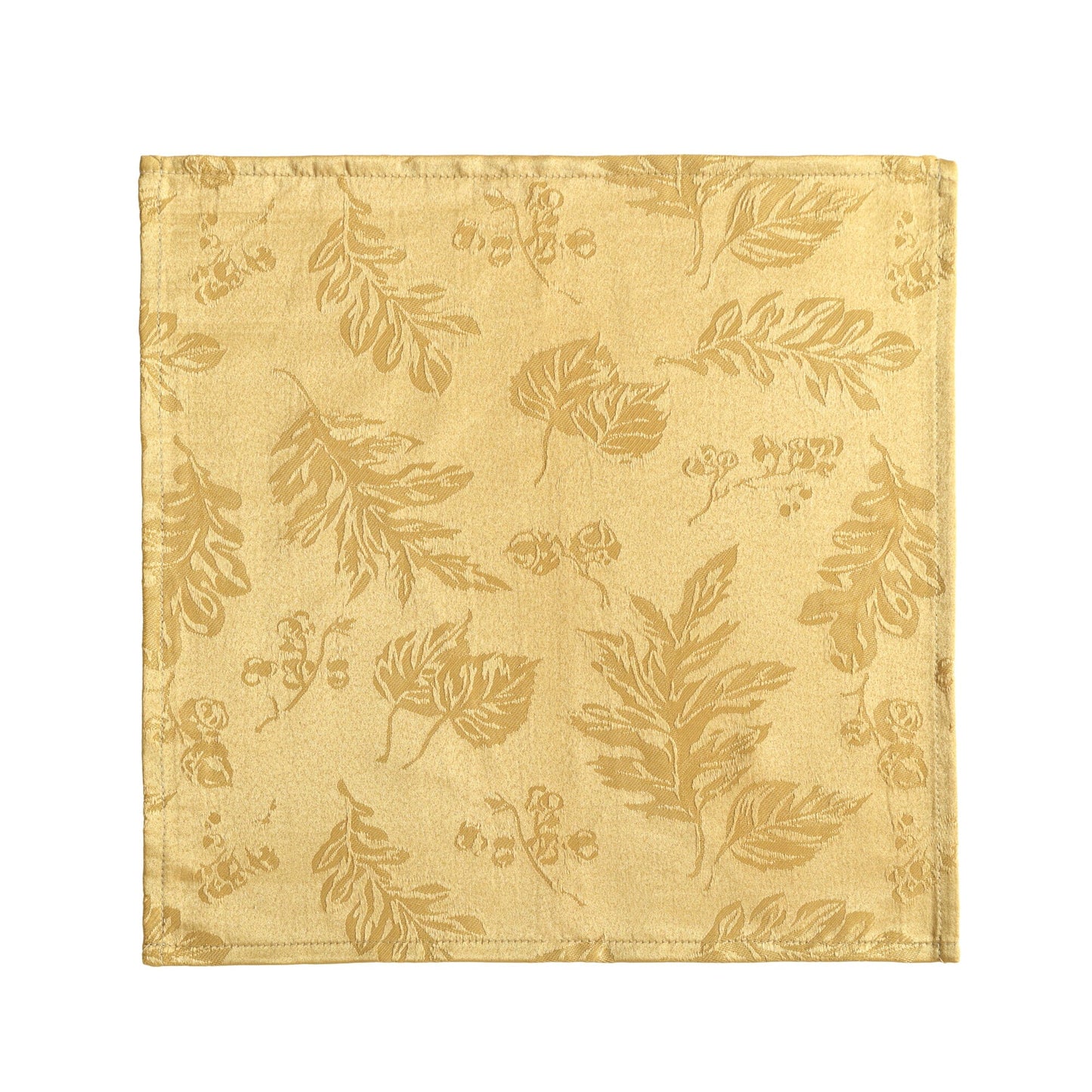 Servilletas elegantes de damasco en jacquard con hojas tejidas, juego de 8