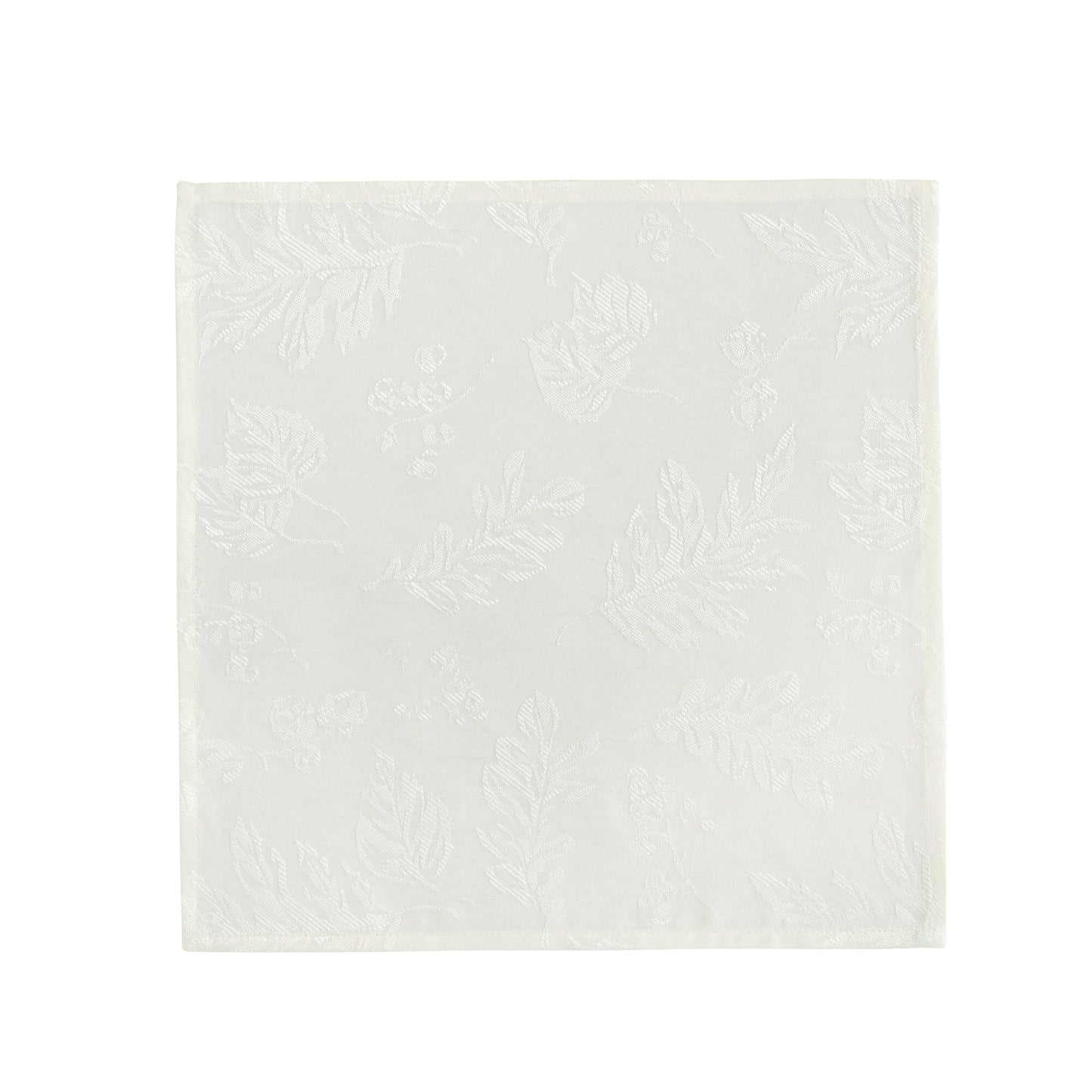 Servilletas elegantes de damasco en jacquard con hojas tejidas, juego de 8