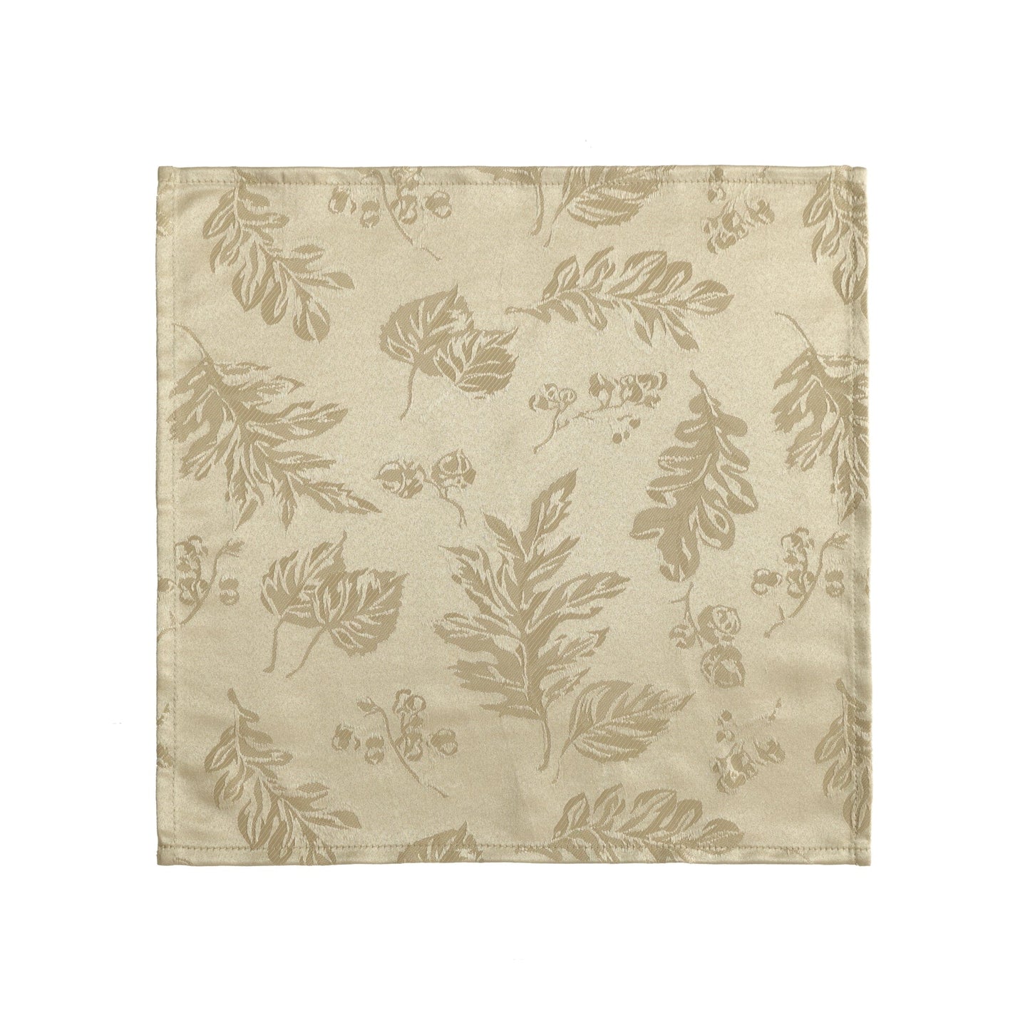 Servilletas elegantes de damasco en jacquard con hojas tejidas, juego de 8