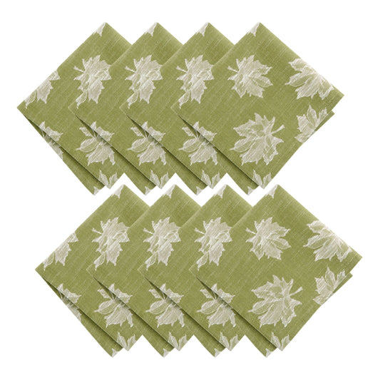 Falling Leaves Jacquard Napkins, Set of 8