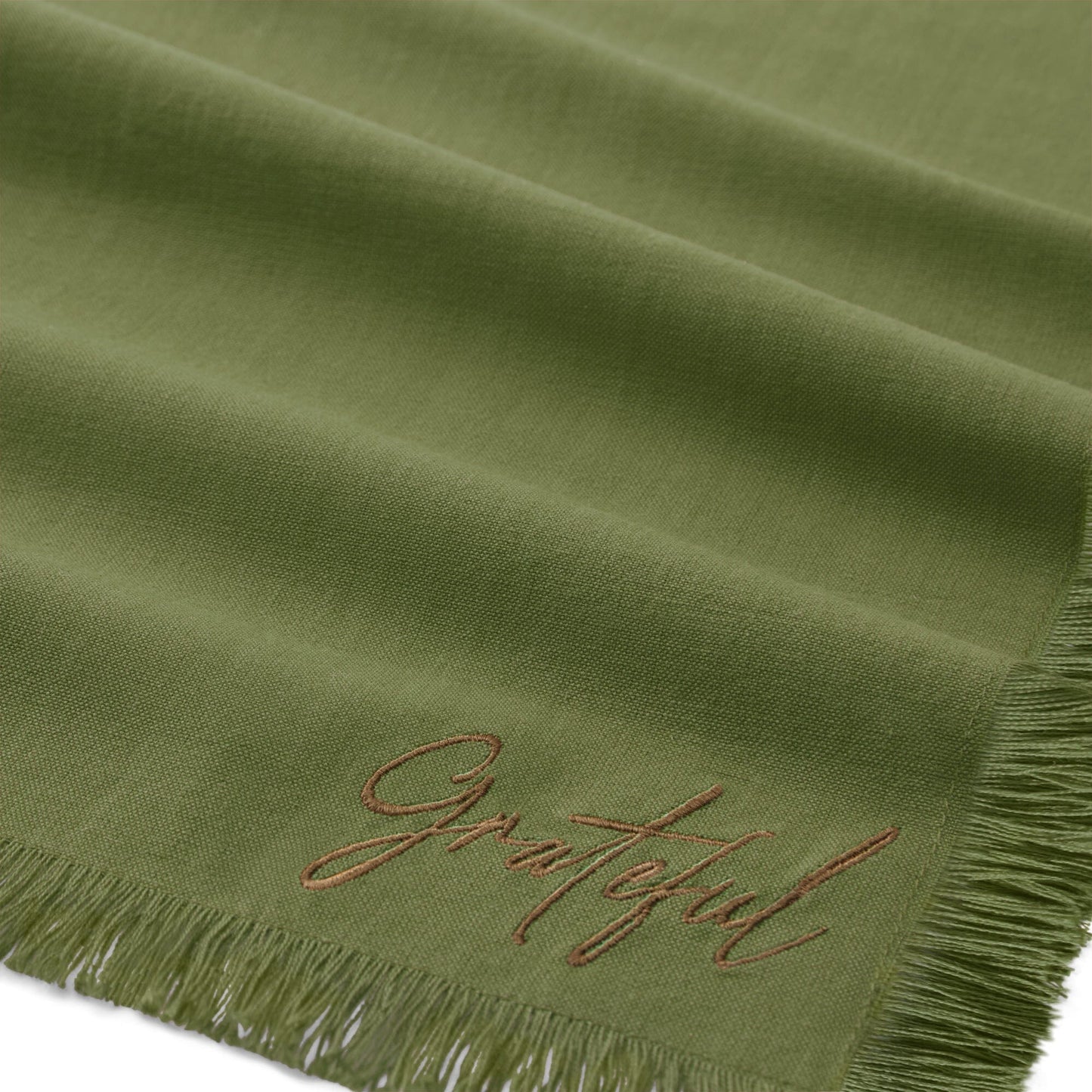 Fringed Harvest Sentiment Napkins, Set of 4