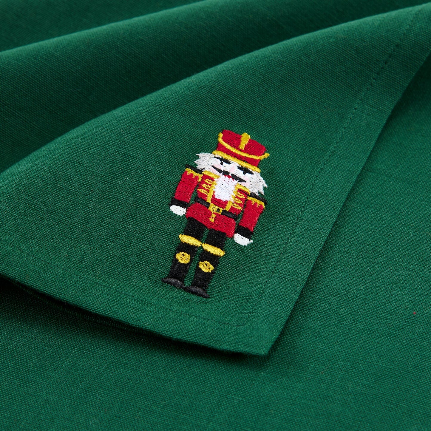 Holiday Embroidered Cotton Napkins, Set of 4