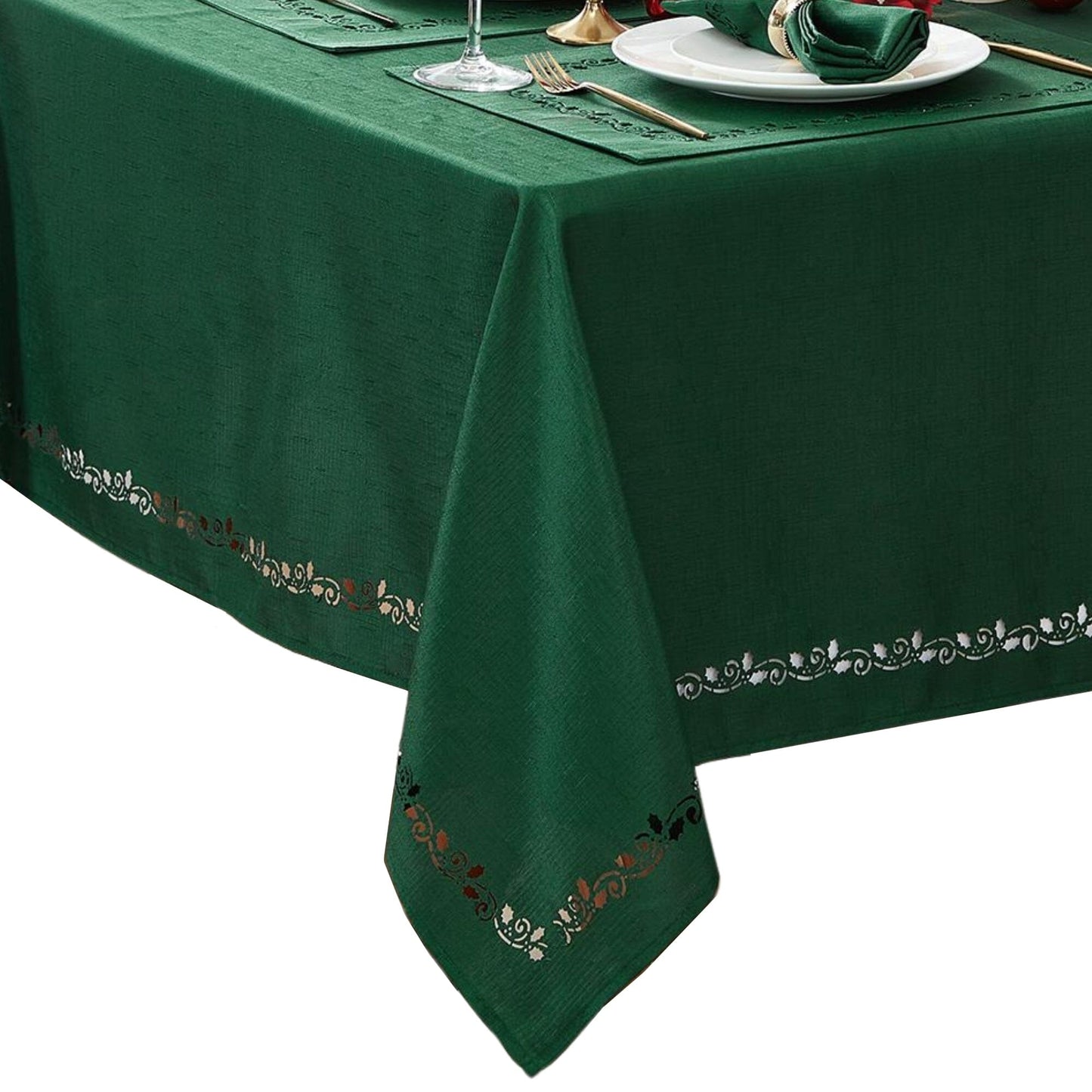 Holly Scroll Laser Cut Tablecloth