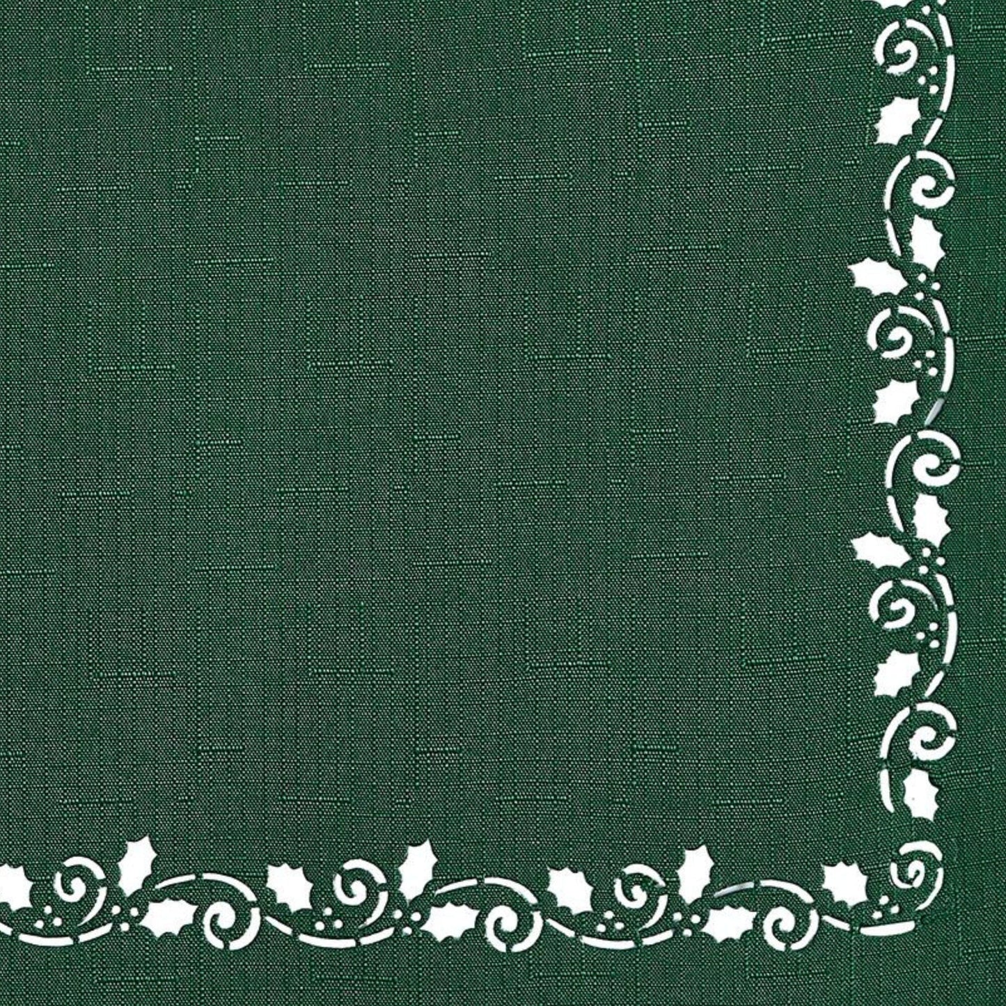 Holly Scroll Laser Cut Napkins, Set of 4