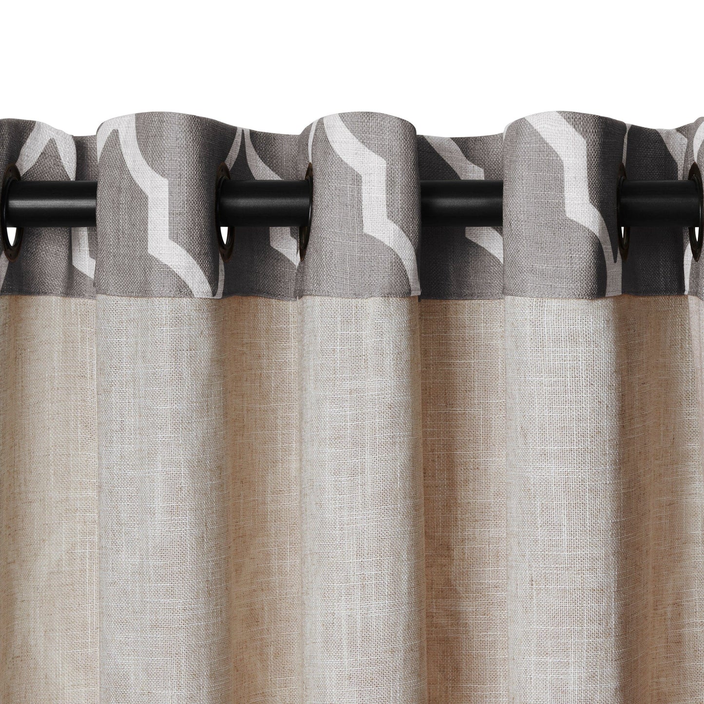 Medalia Room Darkening Geometric Window Curtain