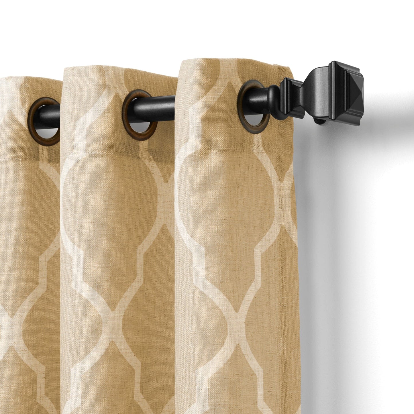 Medalia Room Darkening Geometric Window Curtain