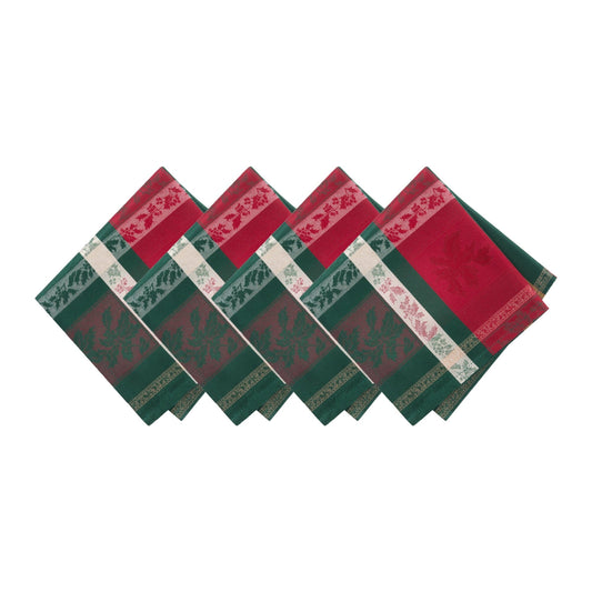 Merry and Festive Jacquard Napkins, Set of 4