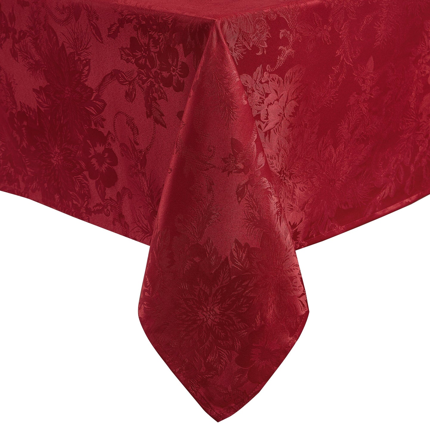 Poinsettia Elegance Jacquard Tablecloth