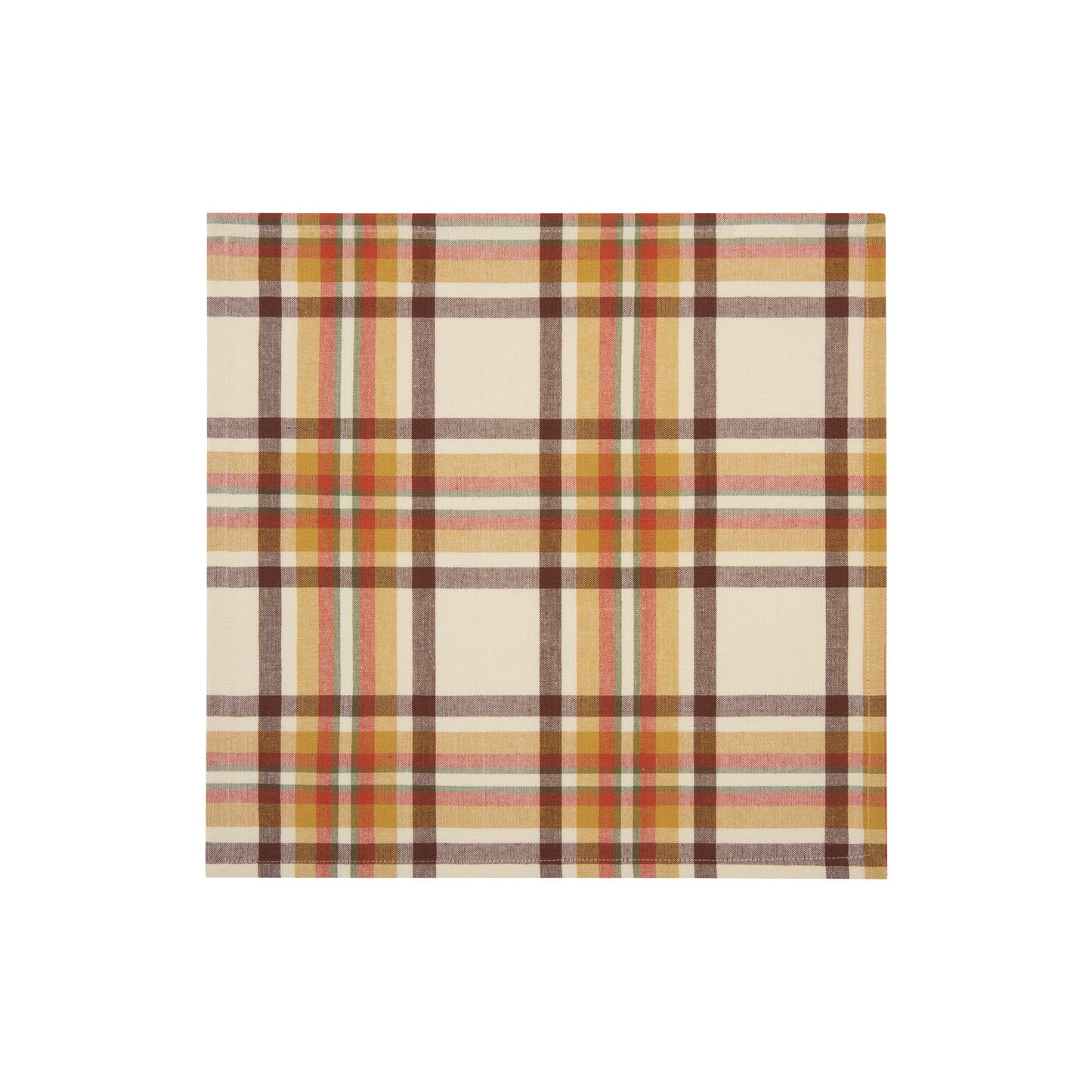 Russet Harvest Woven Plaid Napkins, Set of 8