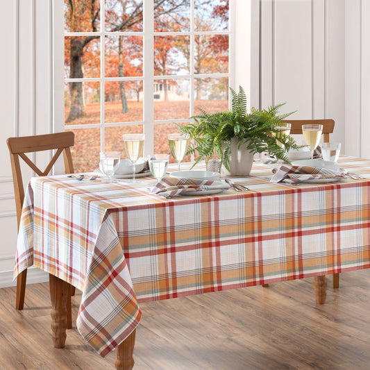 Seneca Plaid Harvest Cotton Tablecloth