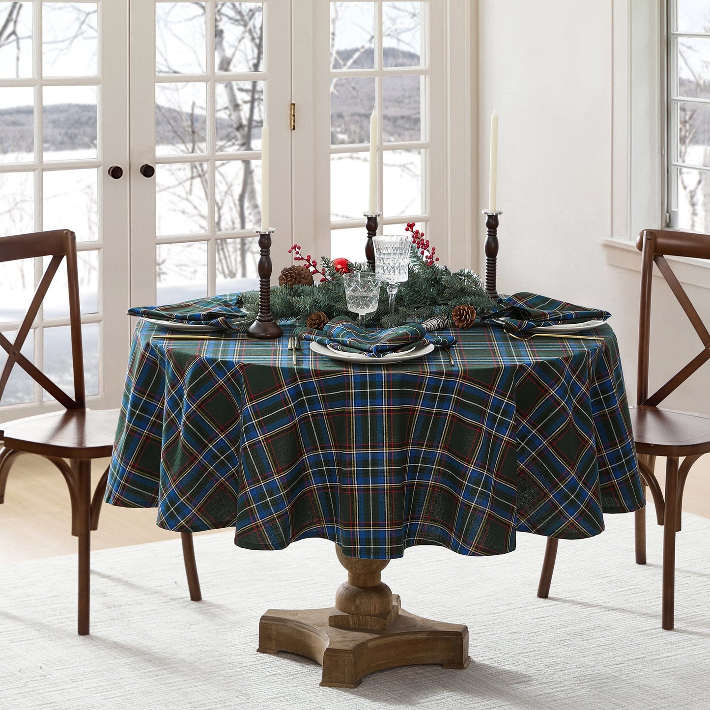 Stowe Tartan Holiday Plaid Tablecloth
