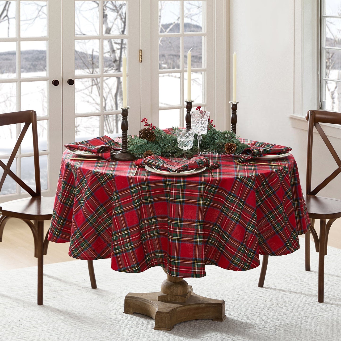 Stowe Tartan Holiday Plaid Tablecloth
