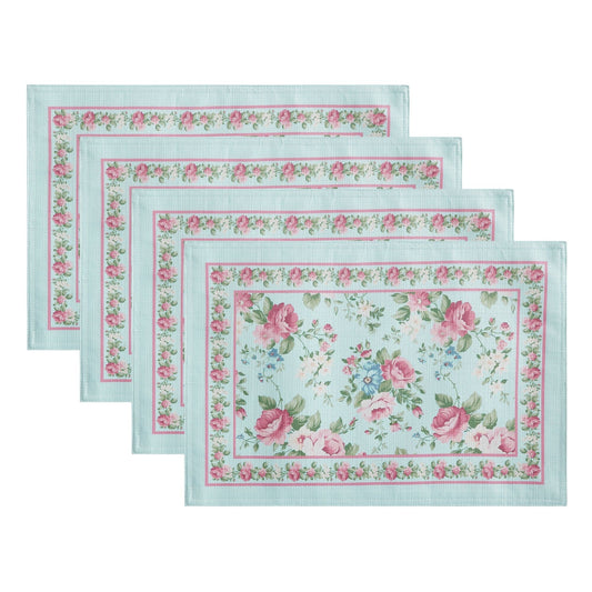 Manteles individuales de jardín florales vintage. Juego de 4