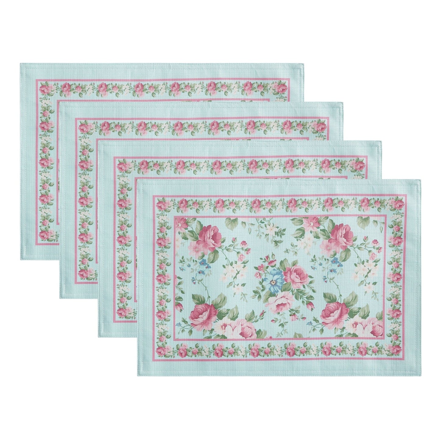 Manteles individuales de jardín florales vintage. Juego de 4
