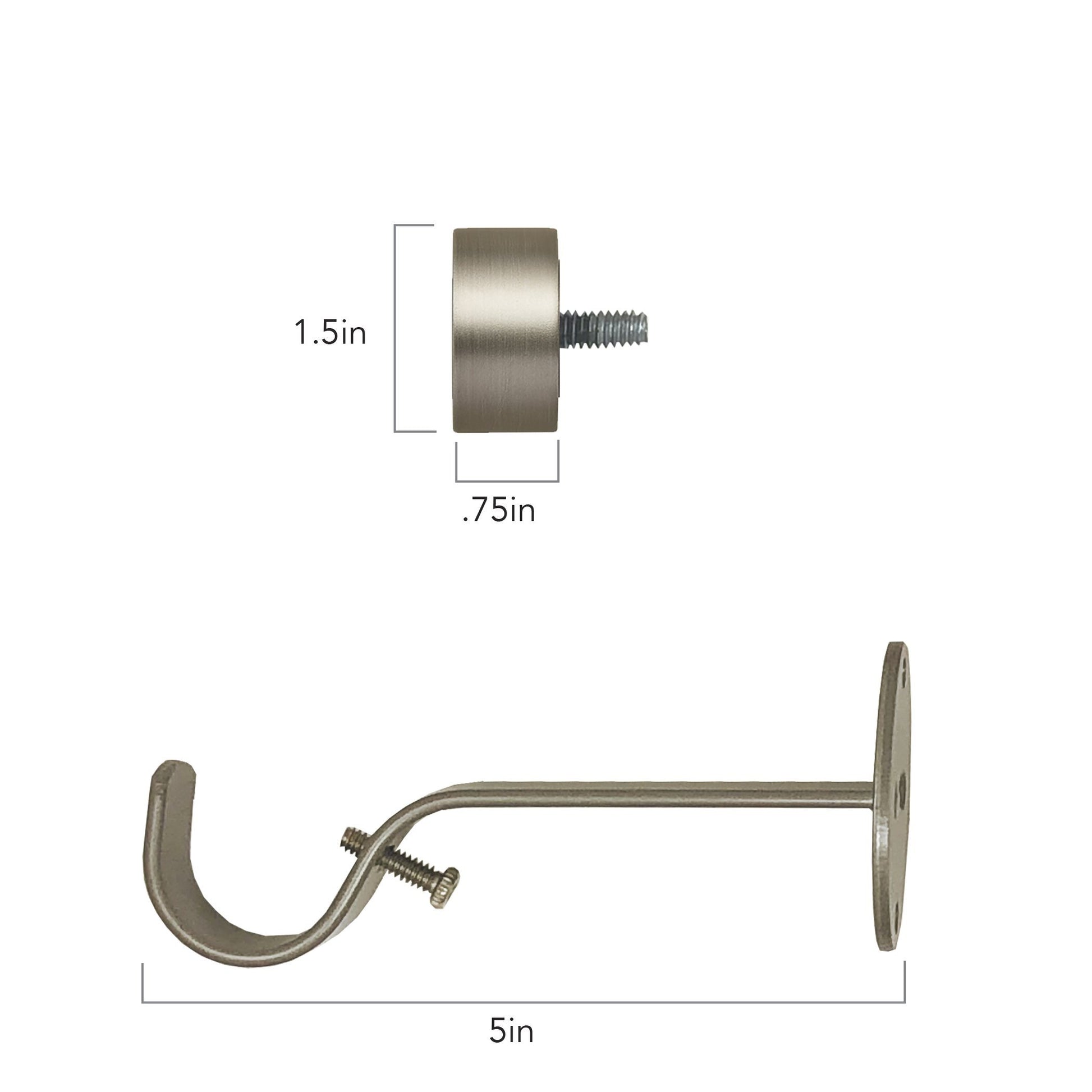 polyresin curtain rod with decorative finial