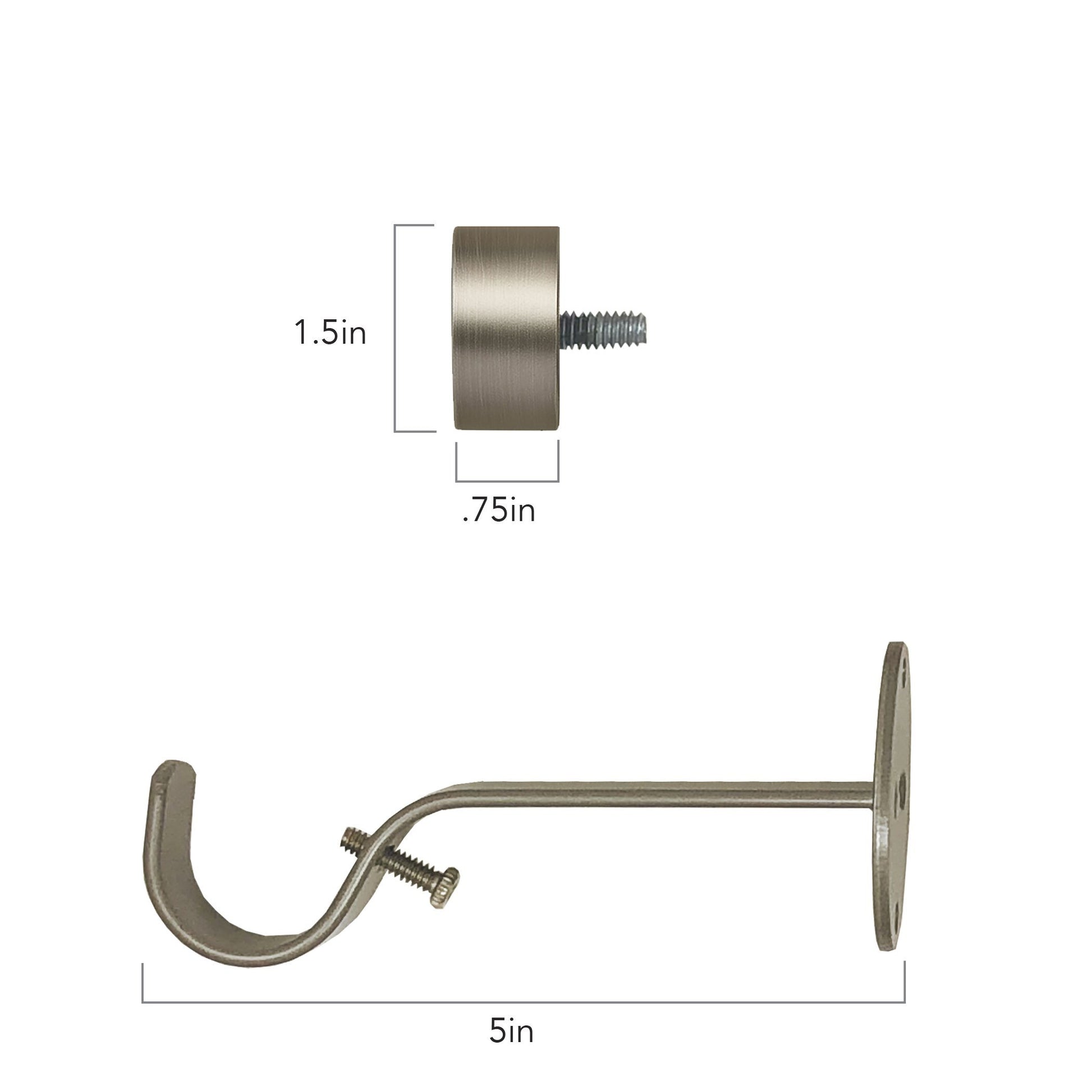polyresin curtain rod with decorative finial