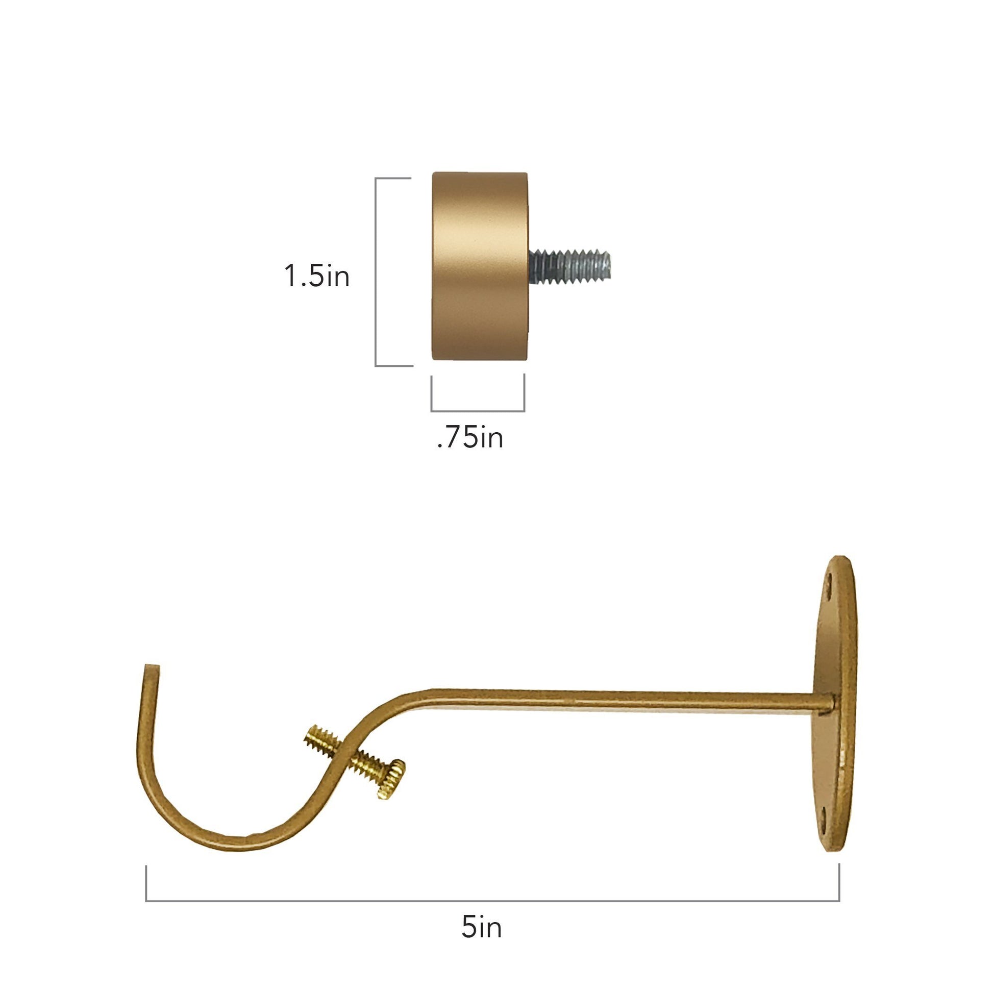 polyresin curtain rod with decorative finial