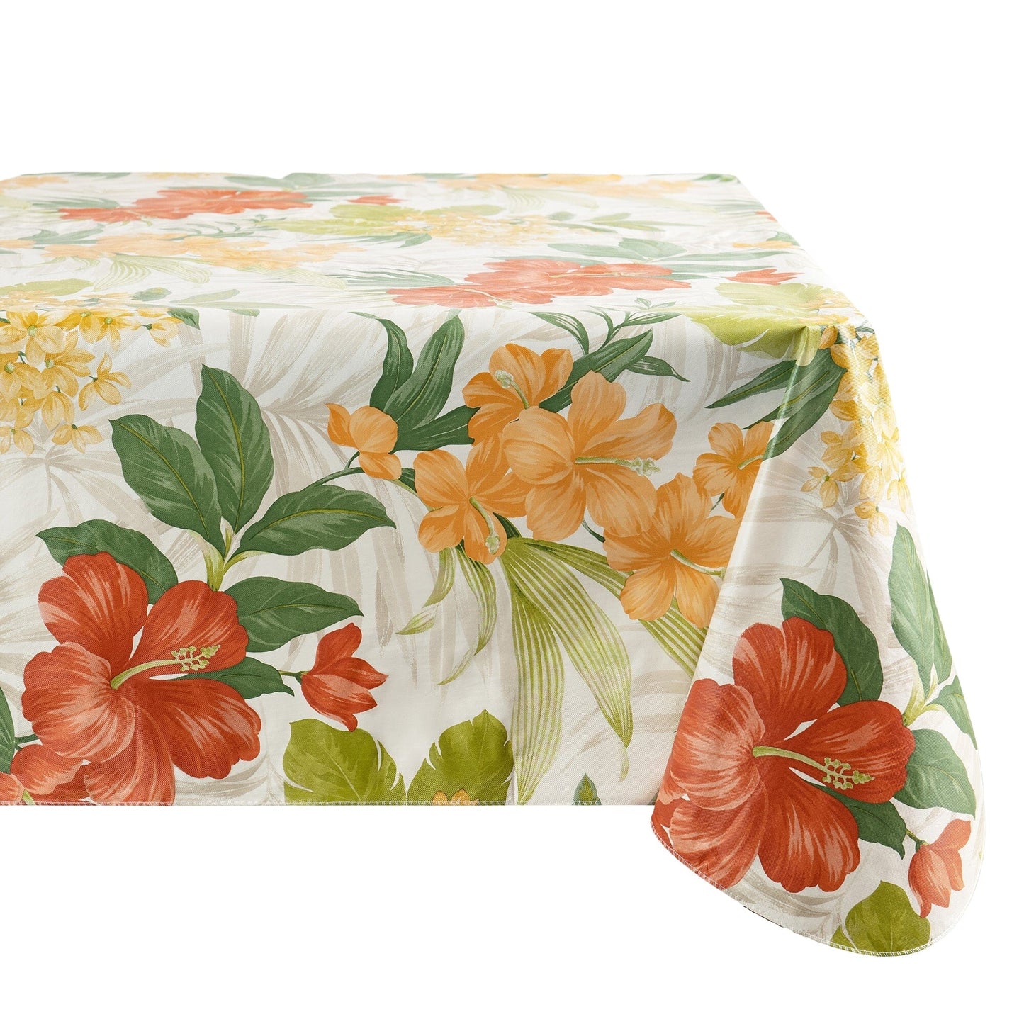 Mantel interior/exterior de vinilo con estampado floral tropical Callisto