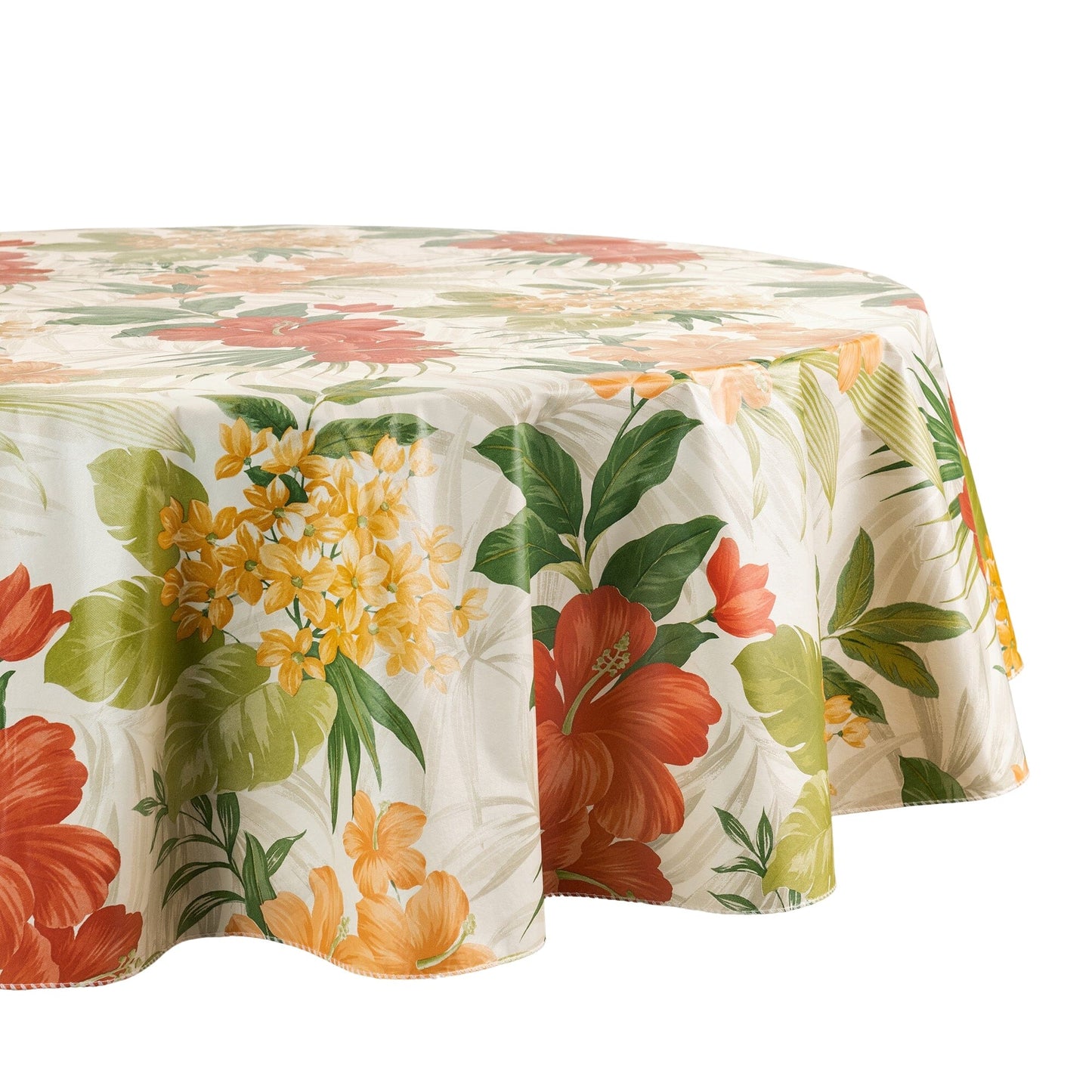 Mantel interior/exterior de vinilo con estampado floral tropical Callisto