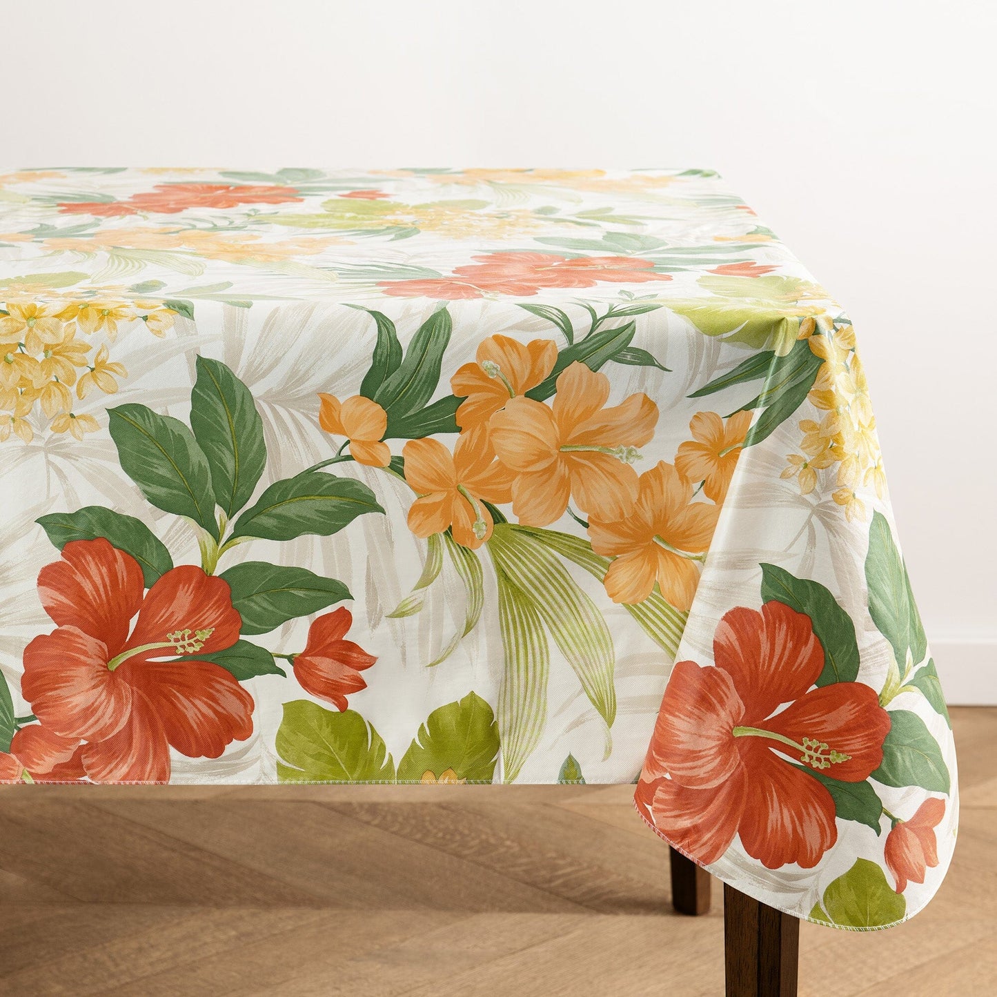 Mantel interior/exterior de vinilo con estampado floral tropical Callisto