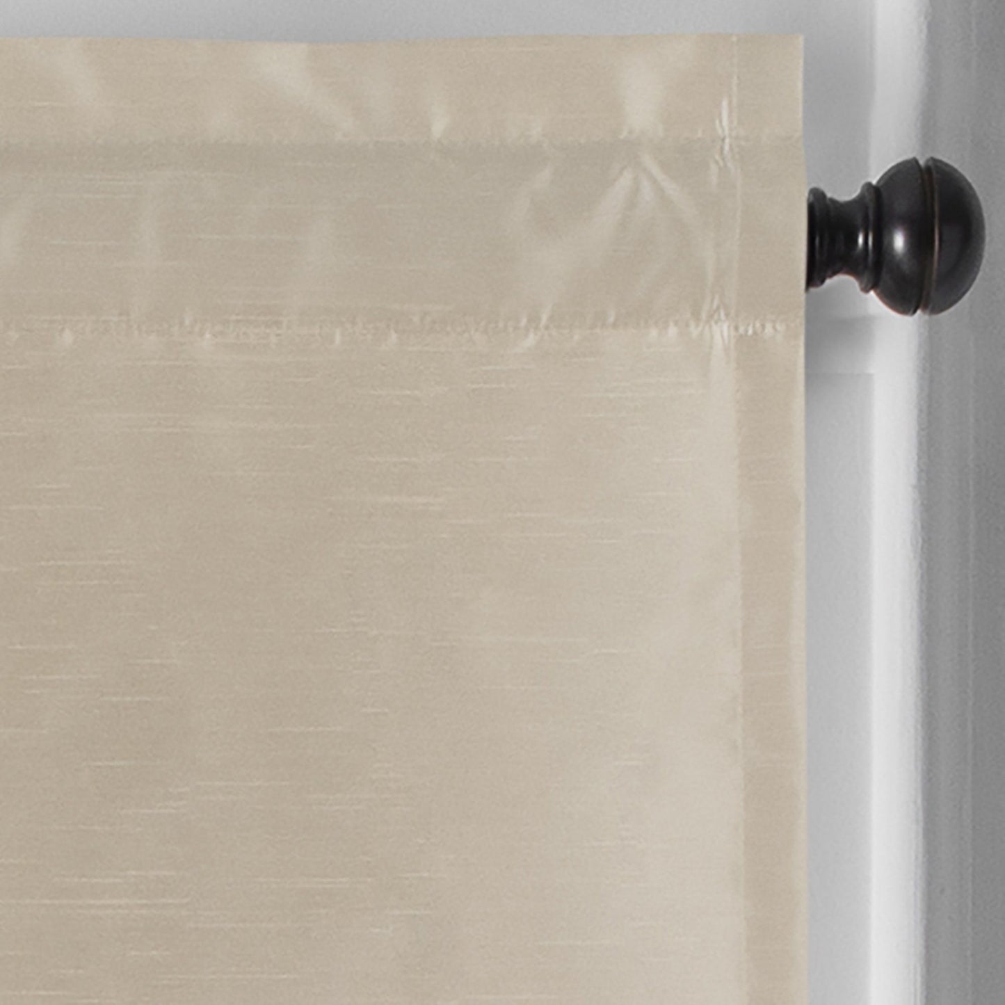 Colette Faux Silk Blackout Window Curtain & Scallop Valance