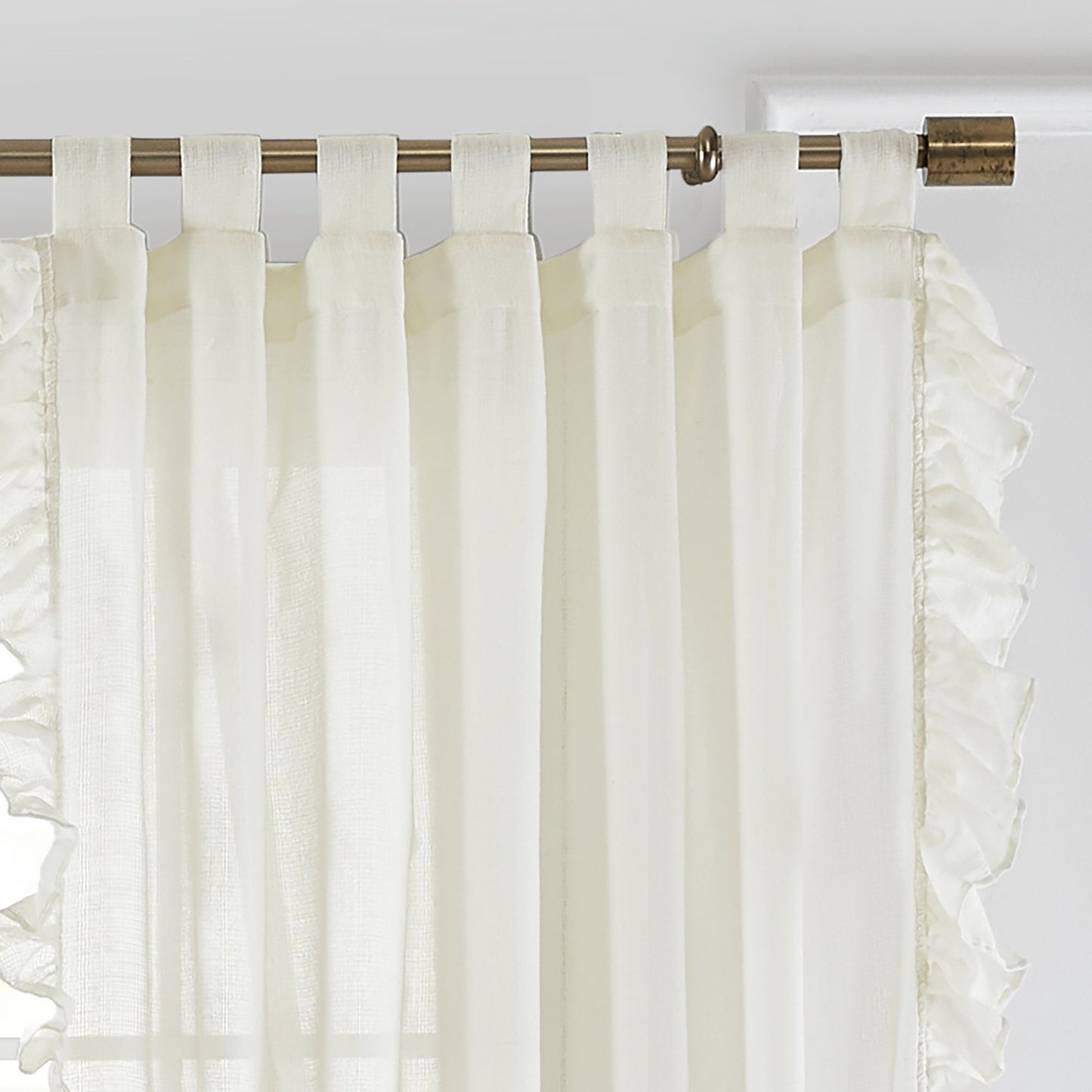 Bella Tab-Top Ruffle Sheer Window Curtain