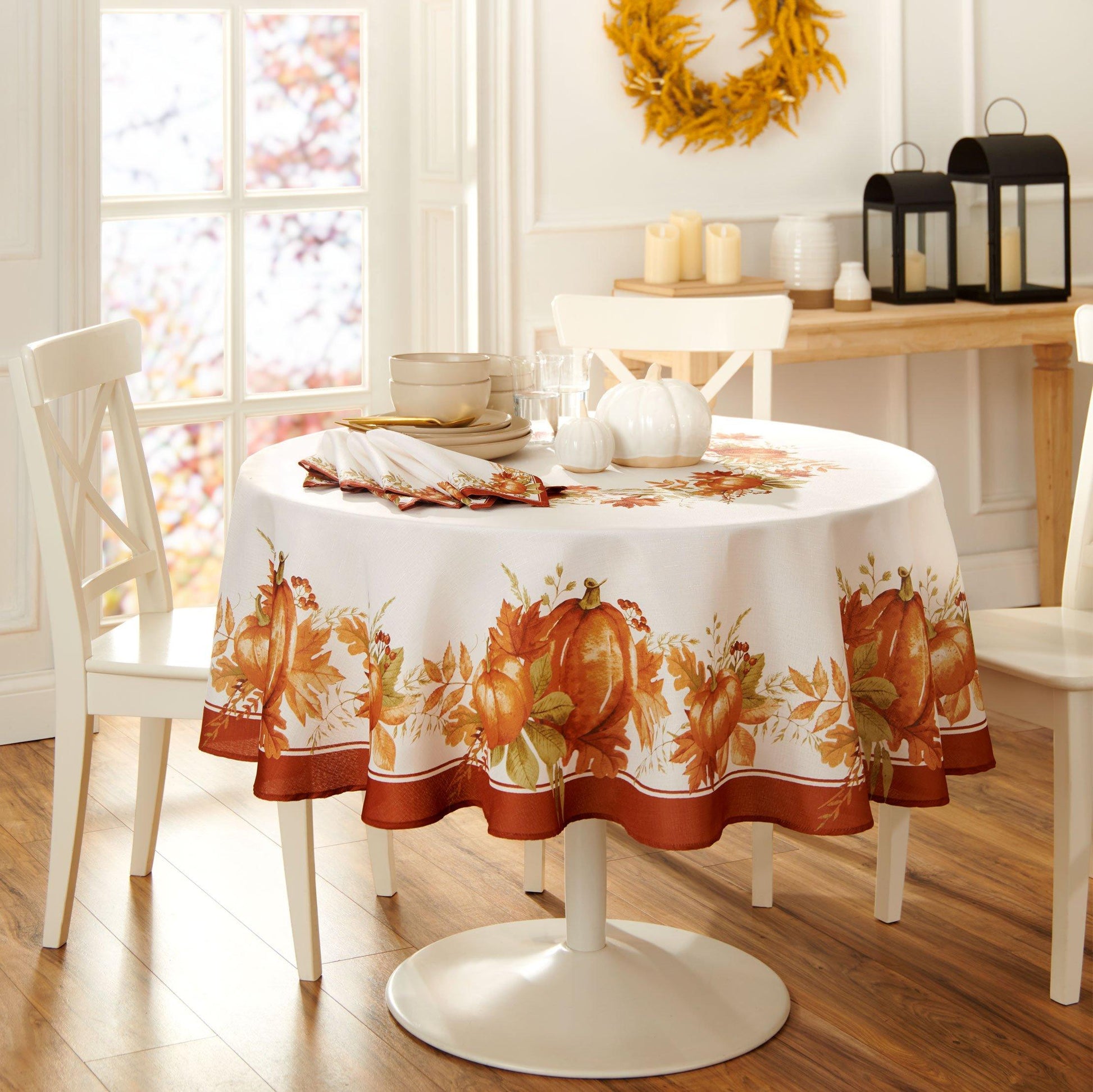 Autumn Pumpkin Grove Fall Pumpkin Harvest Thanksgiving Tablecloth