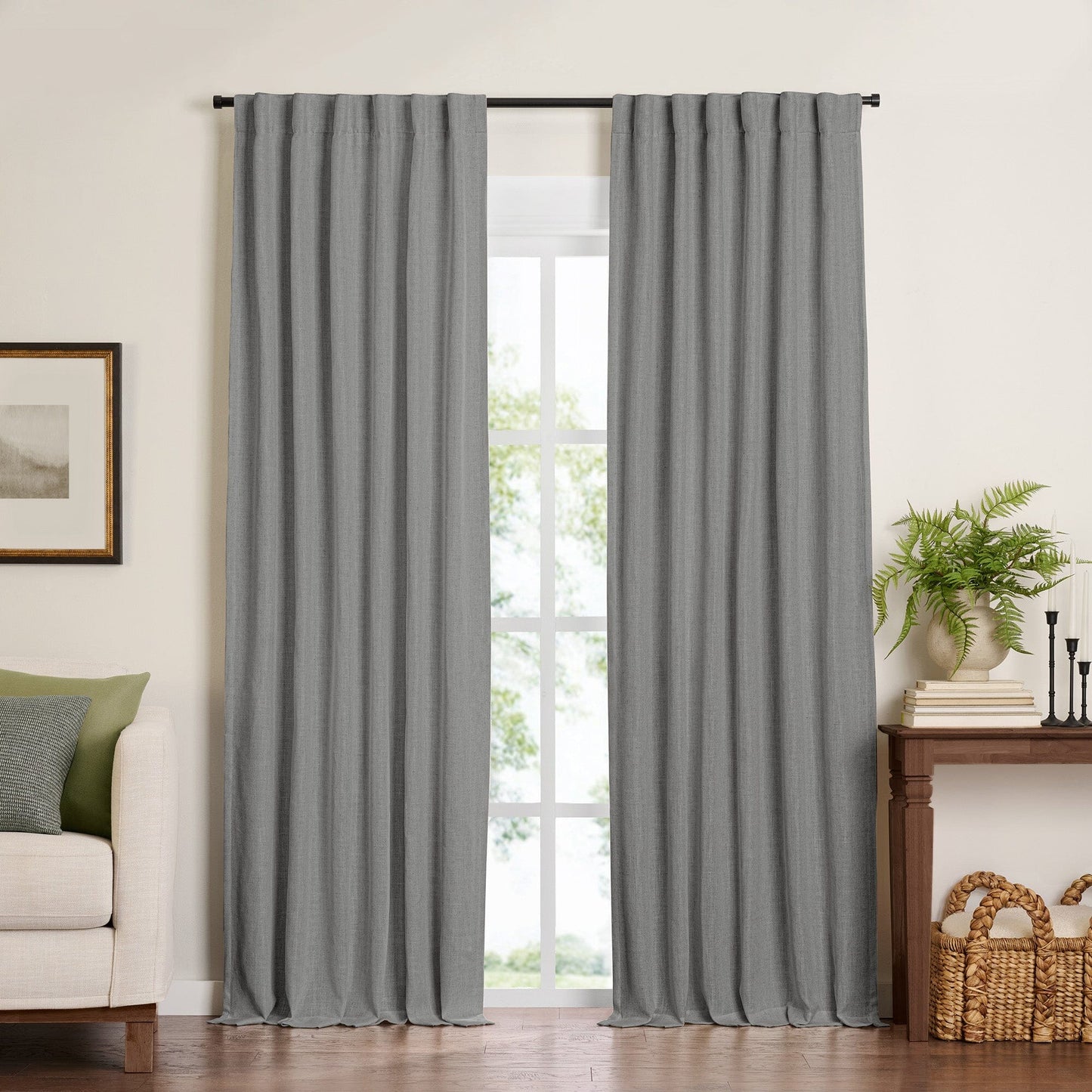 Harrow Solid Texture Blackout Window Curtain Panel
