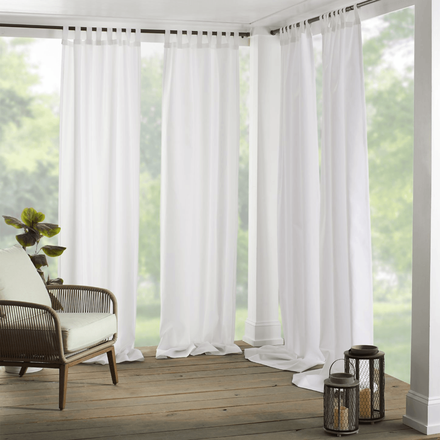 Matine Tab-Top Indoor/Outdoor Window Curtain Panel