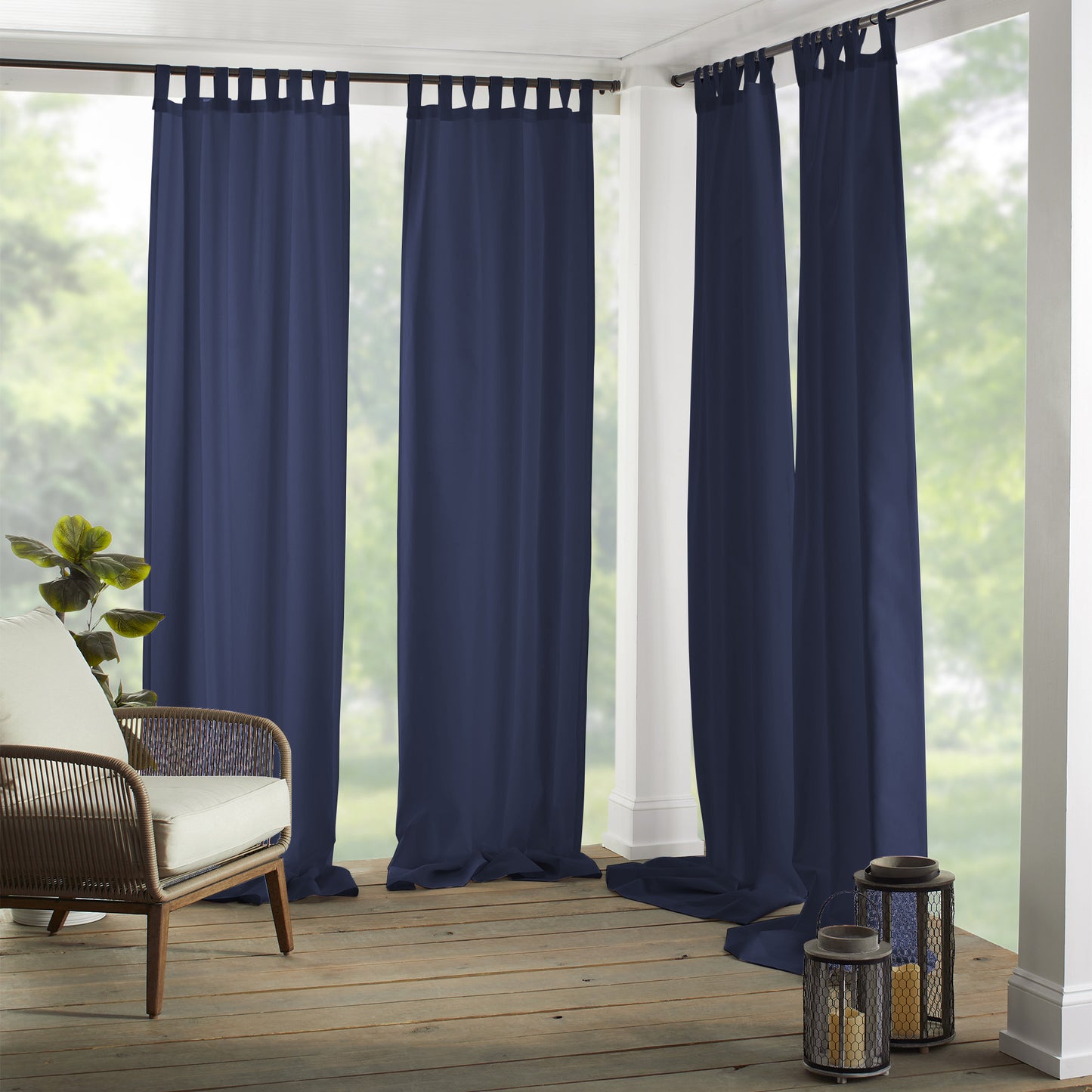 Matine Tab-Top Indoor/Outdoor Window Curtain Panel