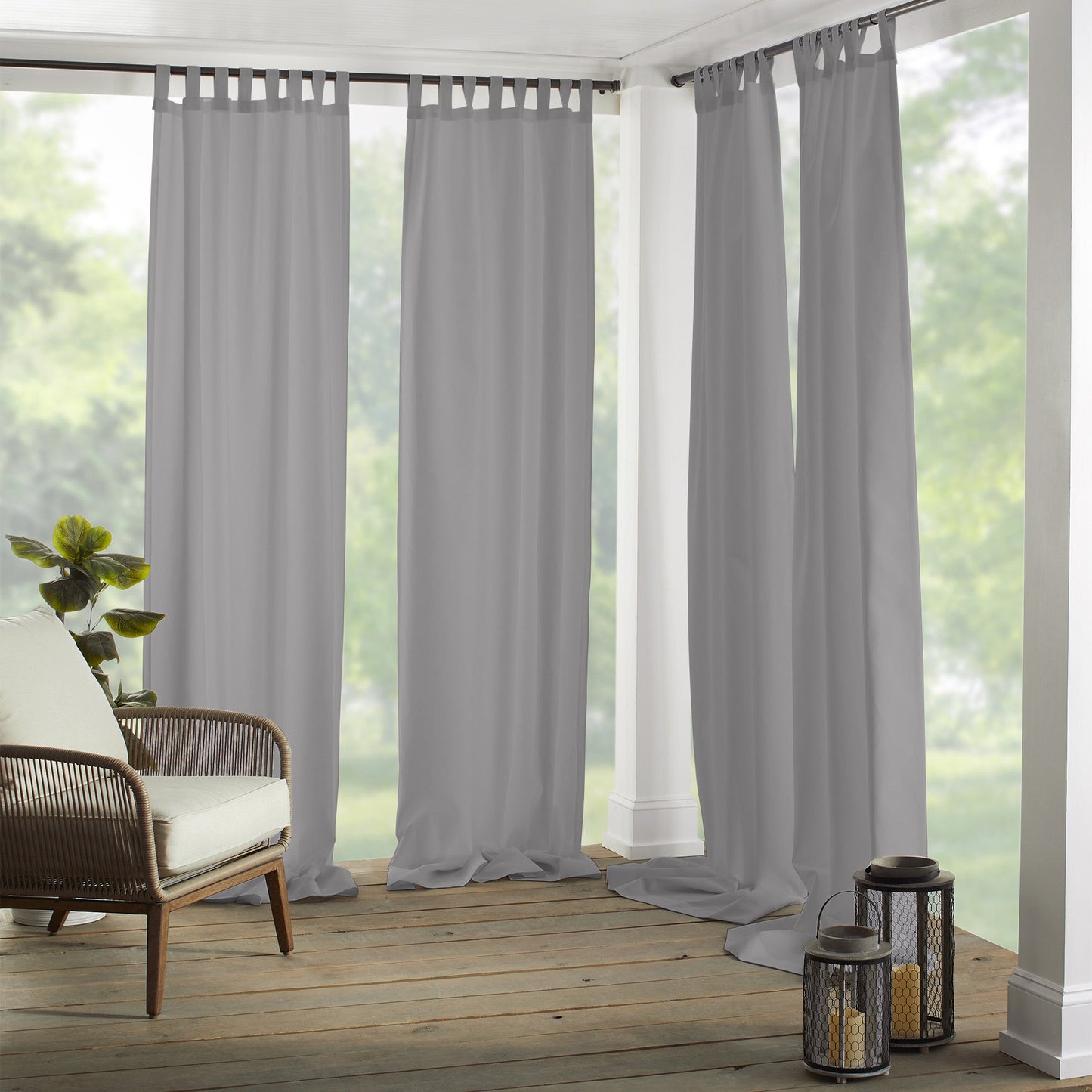 Matine Tab-Top Indoor/Outdoor Window Curtain Panel
