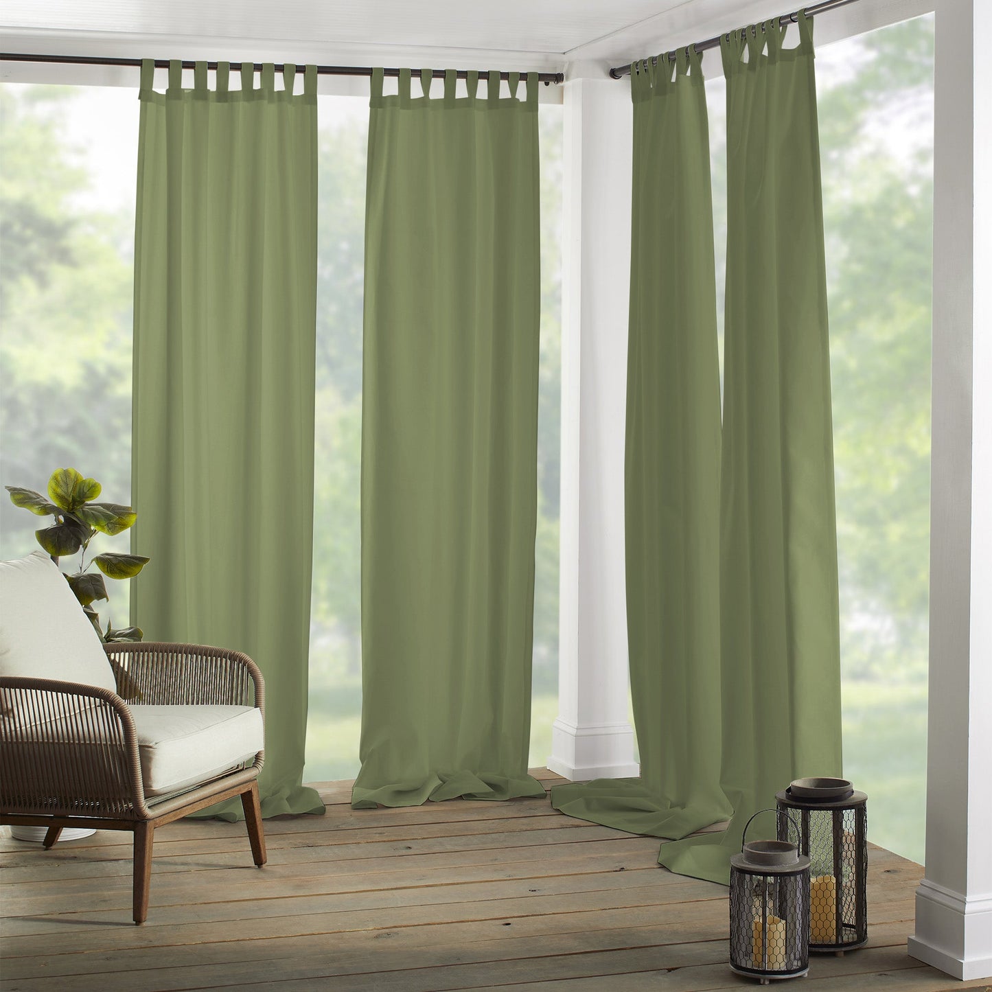 Matine Tab-Top Indoor/Outdoor Window Curtain Panel