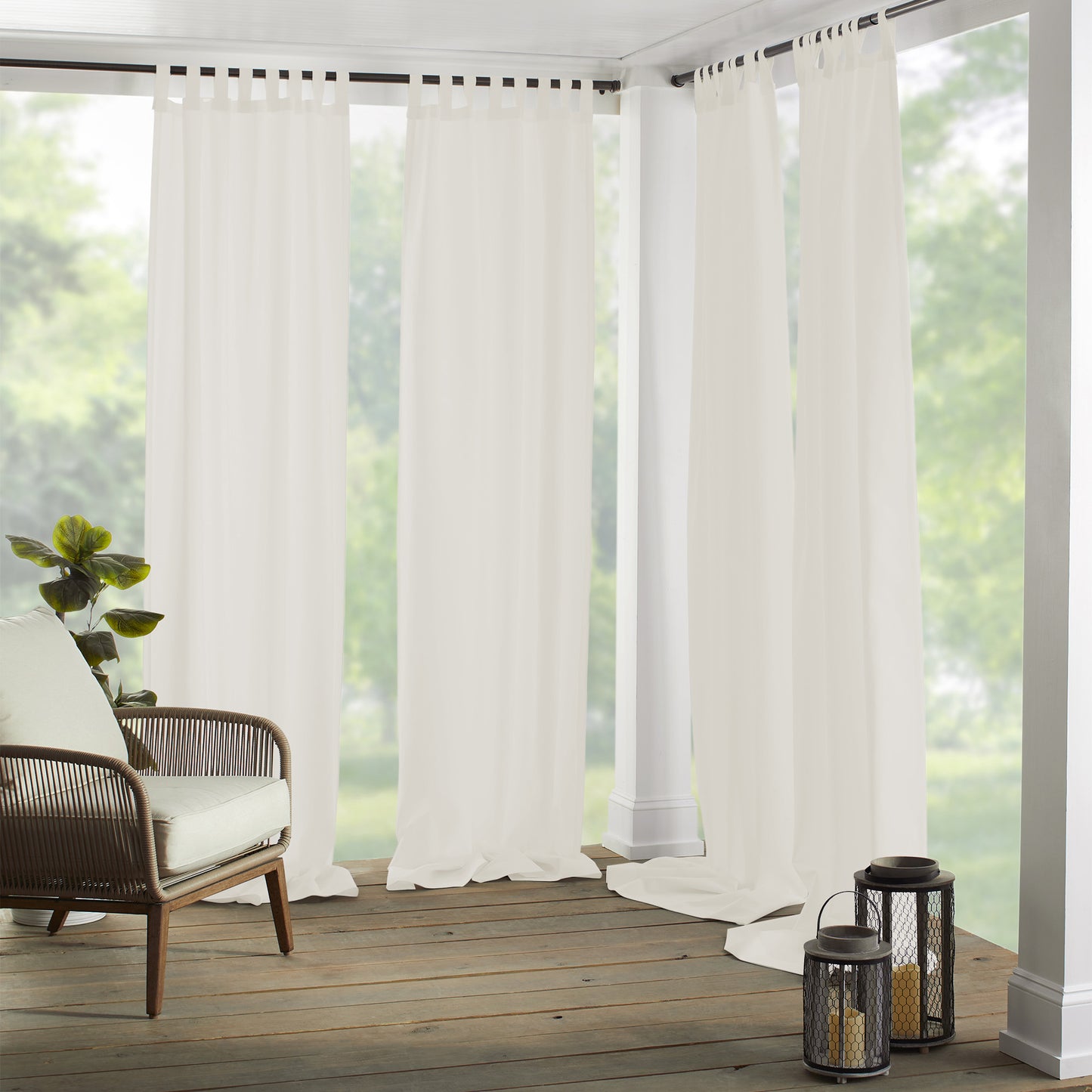 Matine Tab-Top Indoor/Outdoor Window Curtain Panel