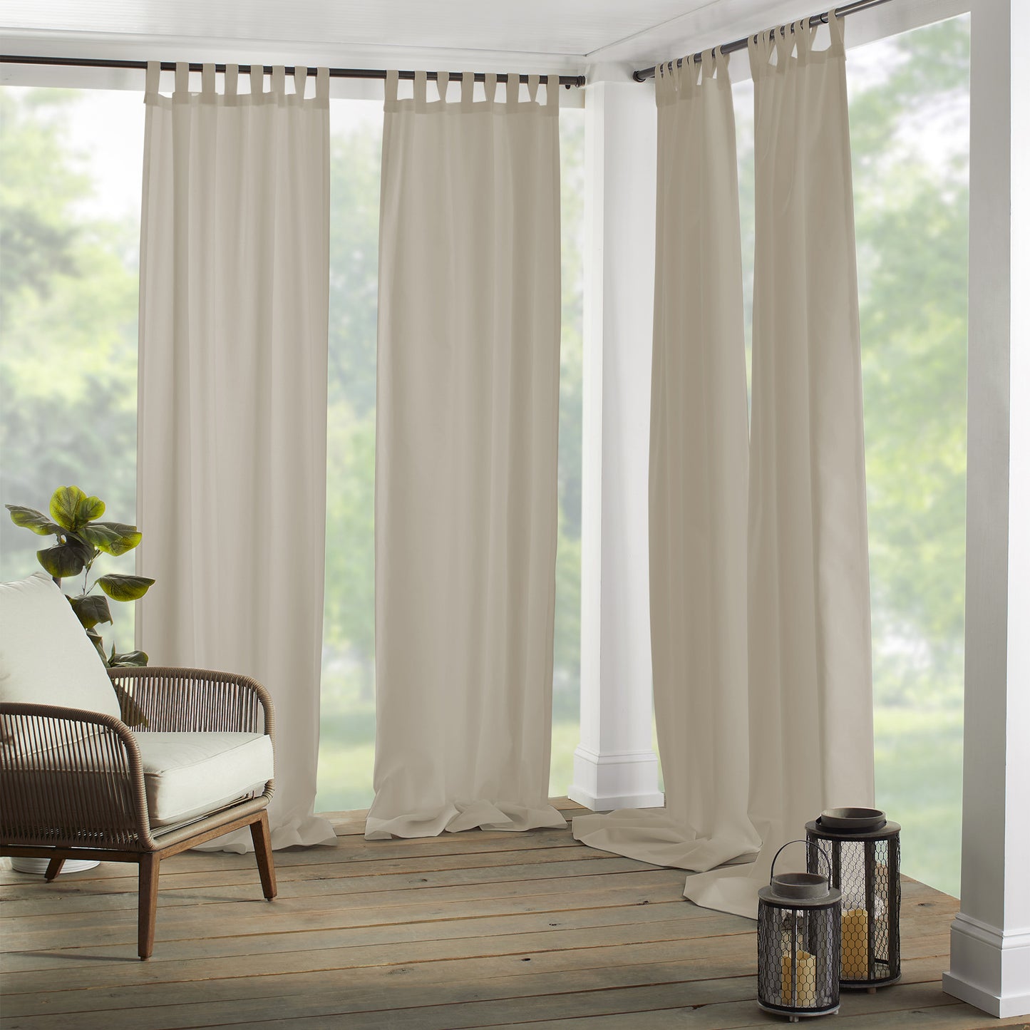 Matine Tab-Top Indoor/Outdoor Window Curtain Panel