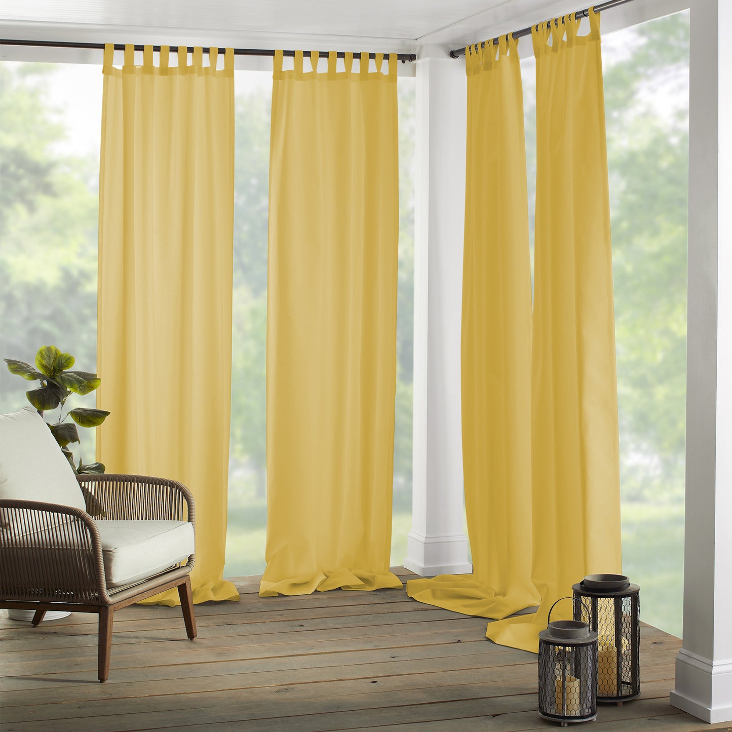Matine Tab-Top Indoor/Outdoor Window Curtain Panel