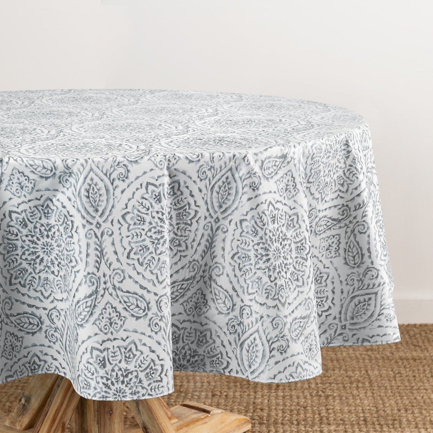 Savannah Boho Paisley Printed Vinyl Indoor/Outdoor Tablecloth
