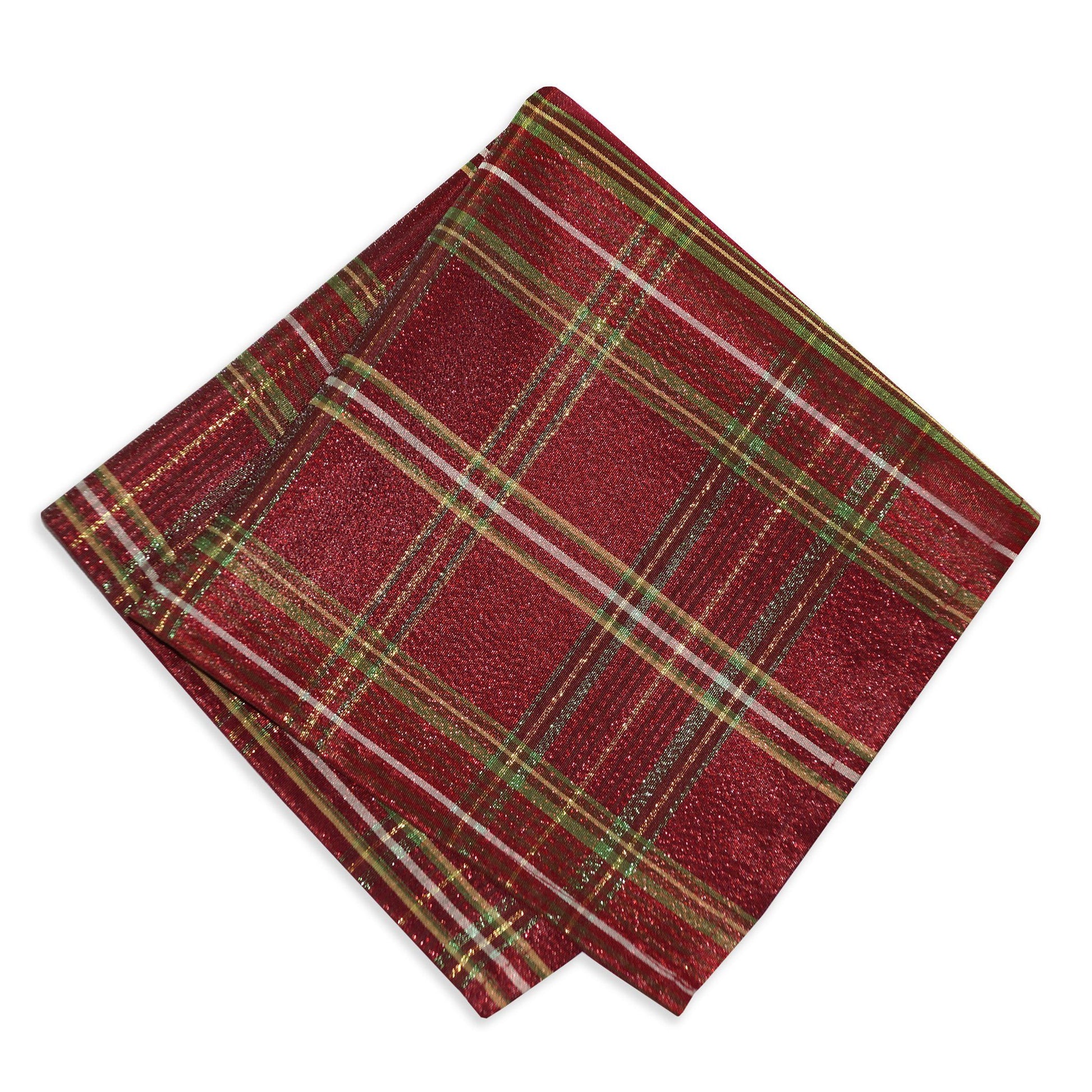set of 4 plaid napkins