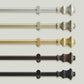 Lenox Palazzo 1” Single Curtain Rod with Fluted Bell Shaped Finial Design