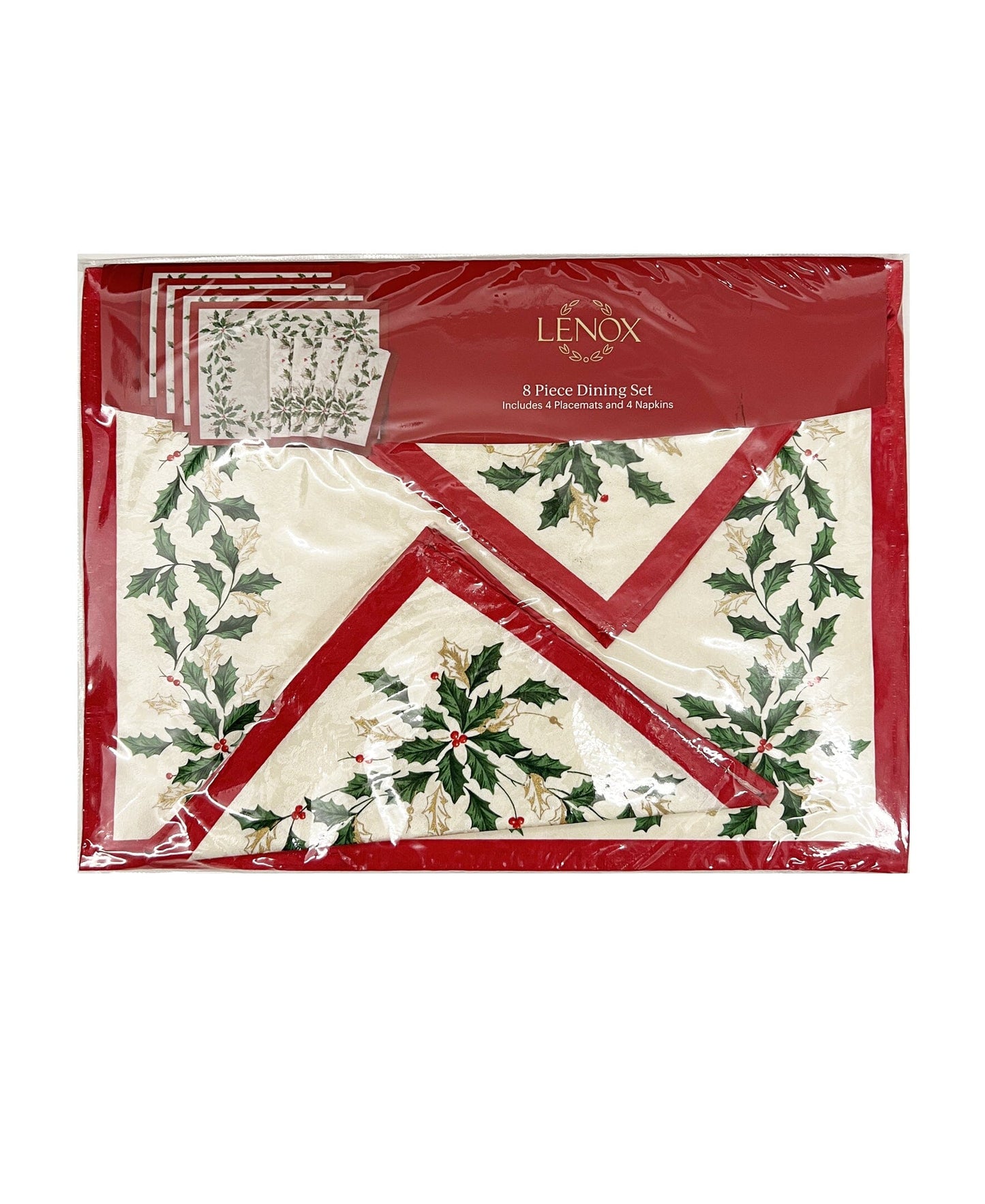 Lenox Holiday Placemat Set of 4 & Napkin Set of 4 Value Set