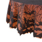 Bats & Web Lace Halloween Tablecloth with Orange Liner