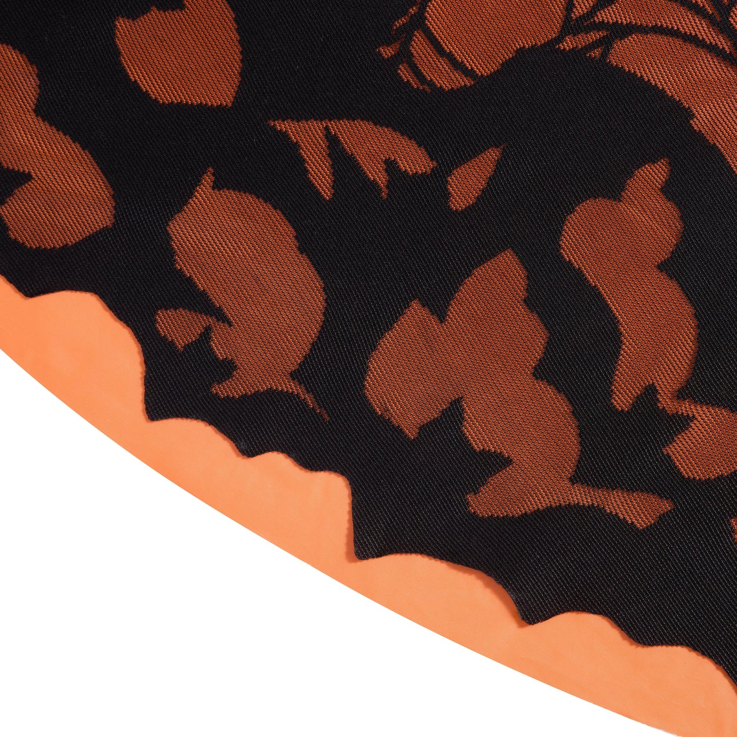Bats & Web Lace Halloween Tablecloth with Orange Liner