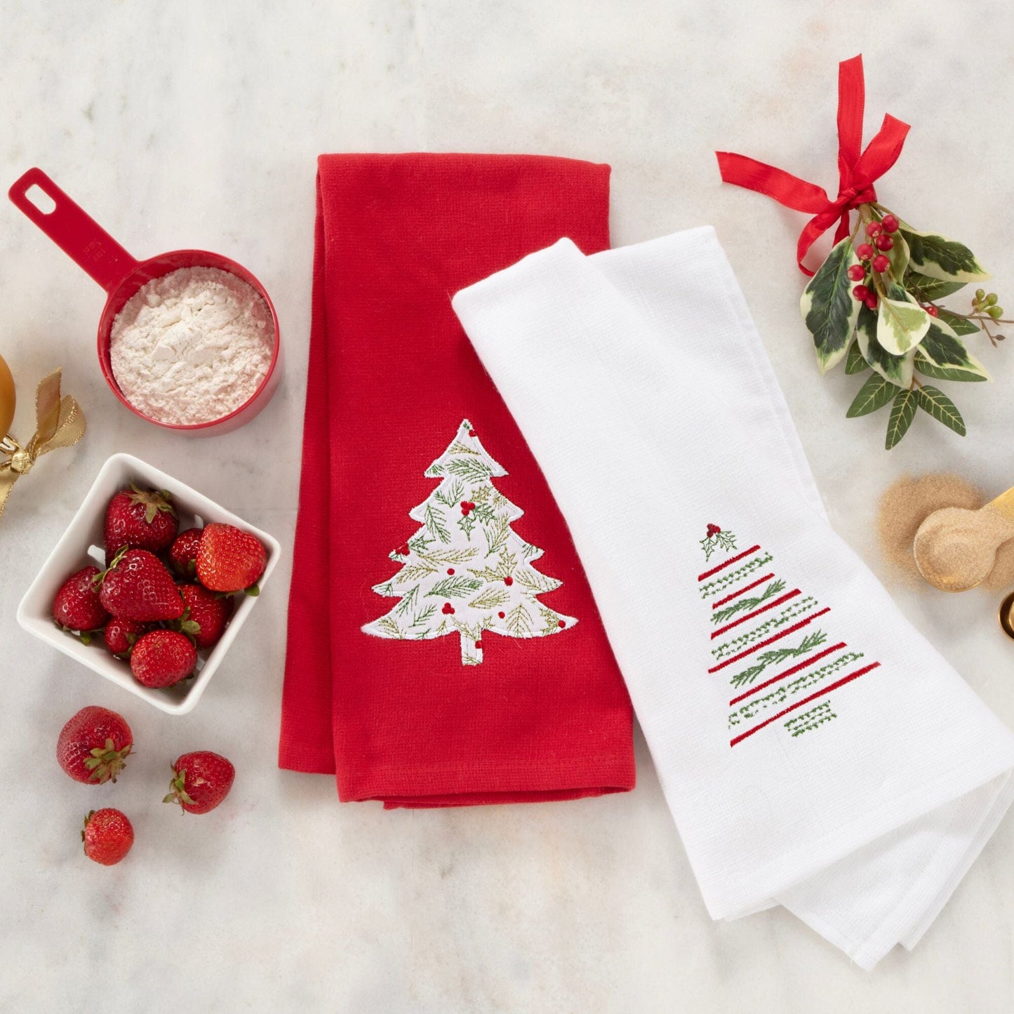 Lenox Bayberry Trees Kitchen Towels, Set of 2