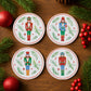 Lenox Bayberry Nutcracker Coasters, Set of 4