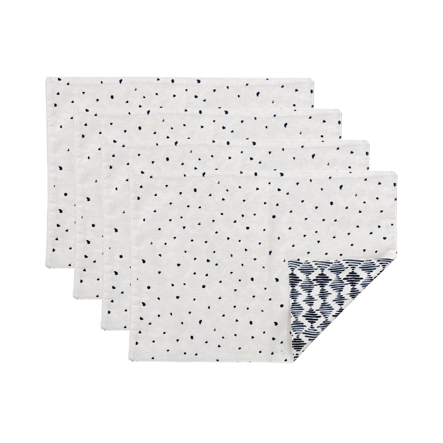 Lenox Blue Bay Diamond Dot Reversible Placemats, Set of 4