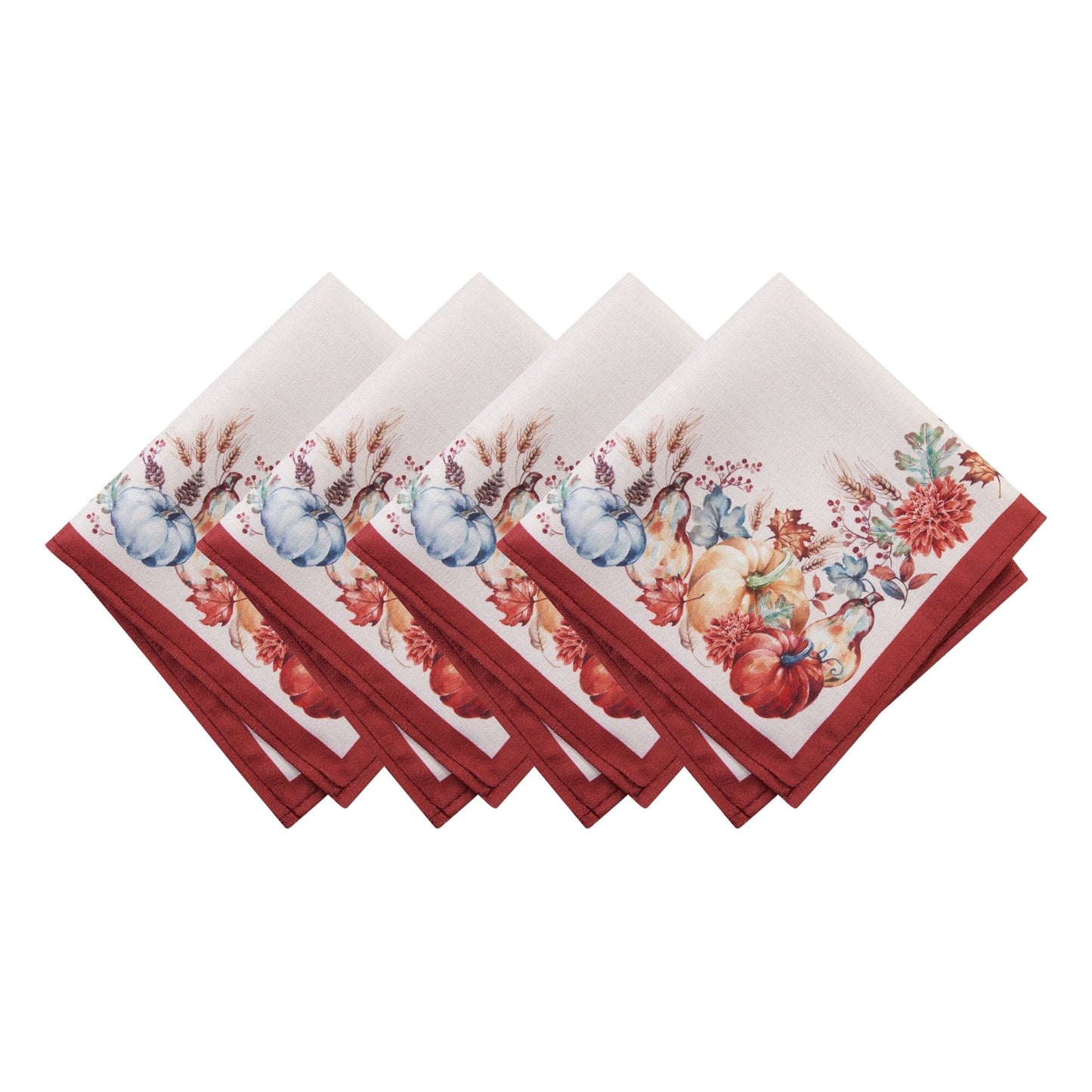 Botanical Harvest Pumpkin Engineered Napkins, Set of 4